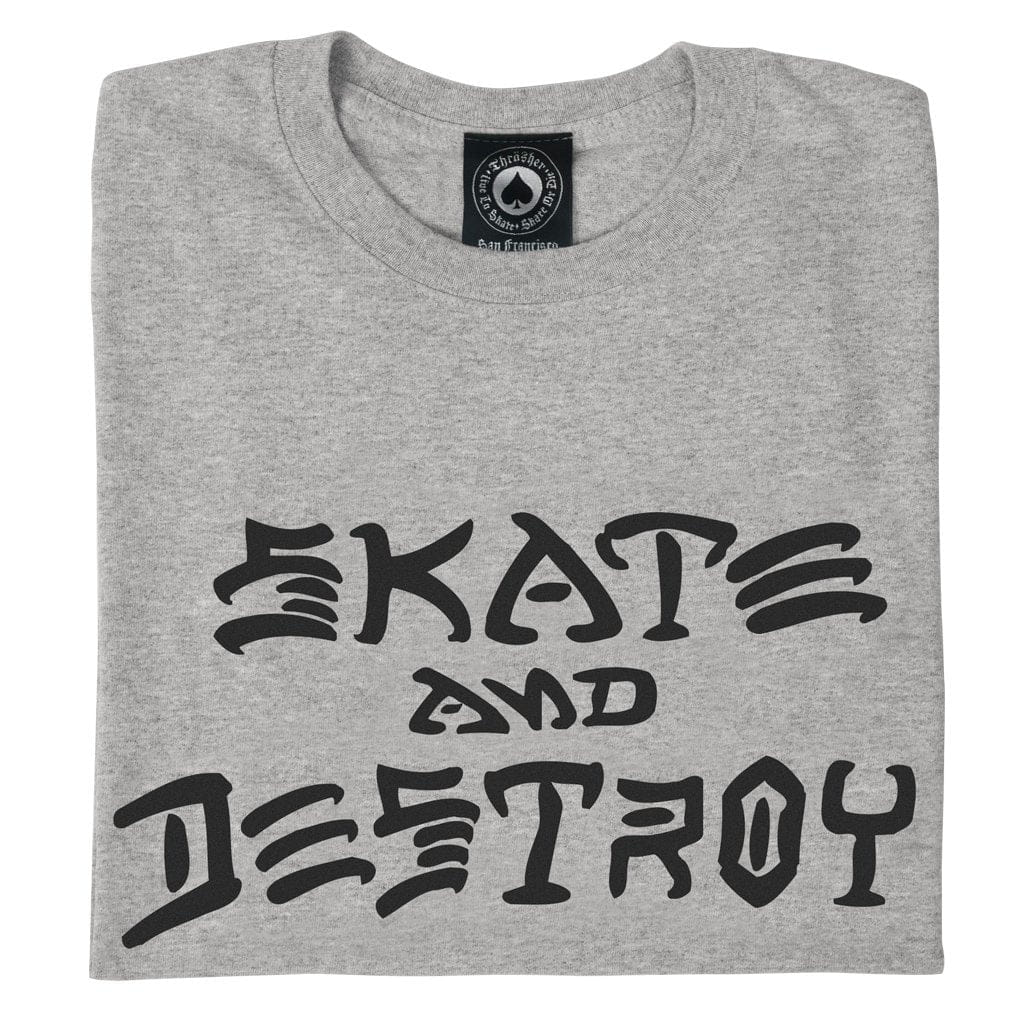 Thrasher Skate And Destroy T-Shirt, Gray
