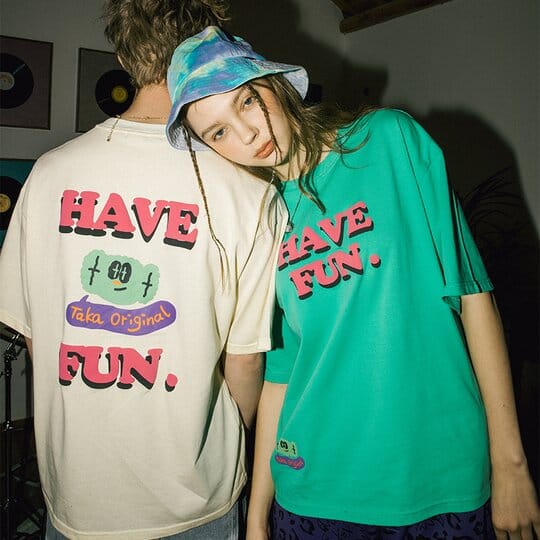 Taka Original Have Fun T-Shirt, Cream