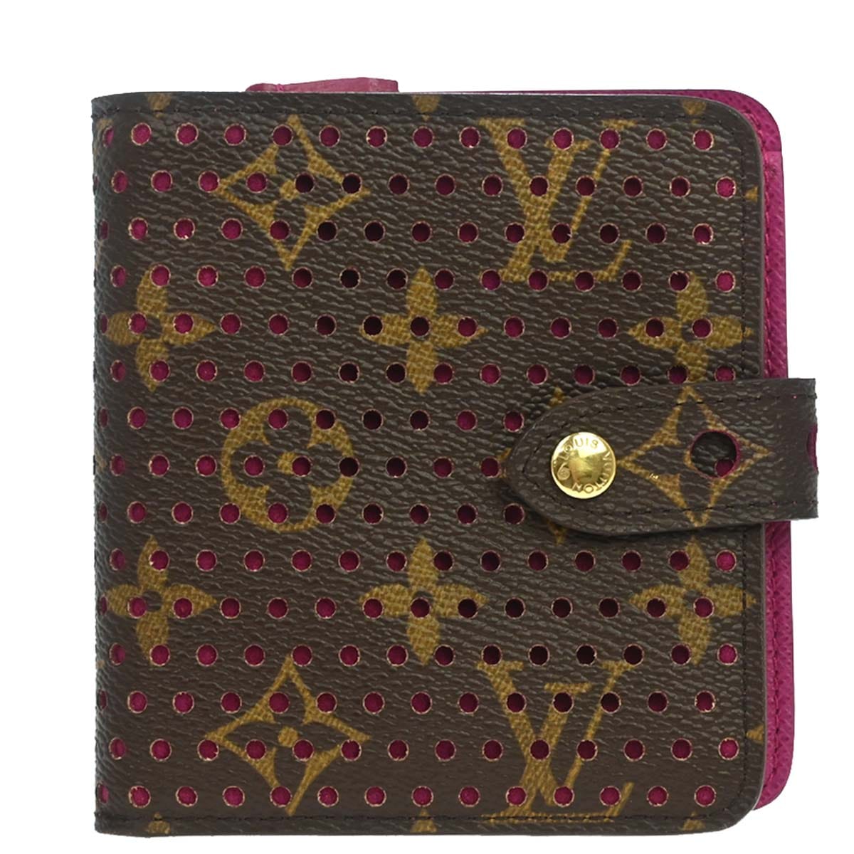Louis Vuitton 2006 Monogram Perfo Compact Zip Wallet M95188