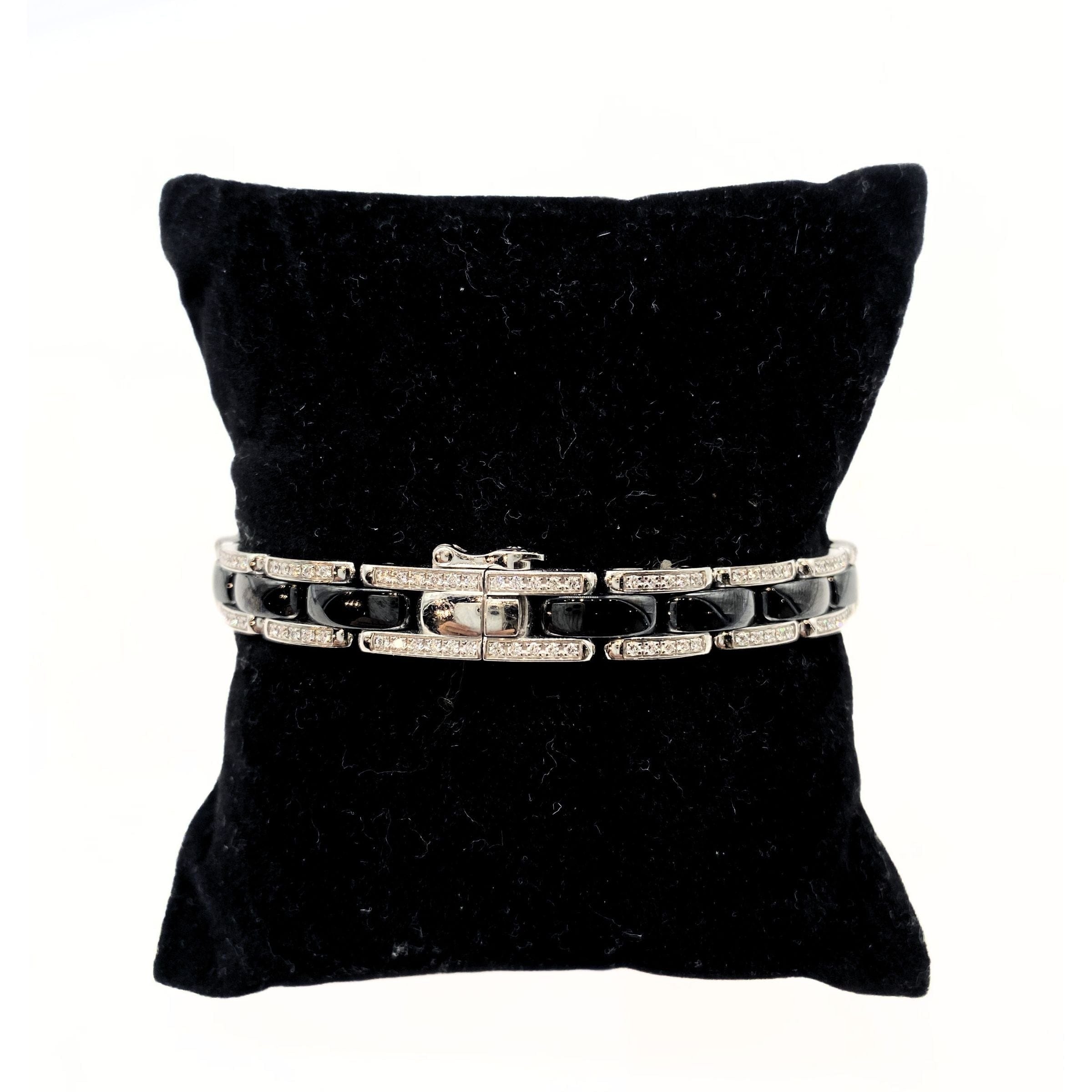Chanel X Ultra Bracelet 18K White Gold Diamond Ceramic Black