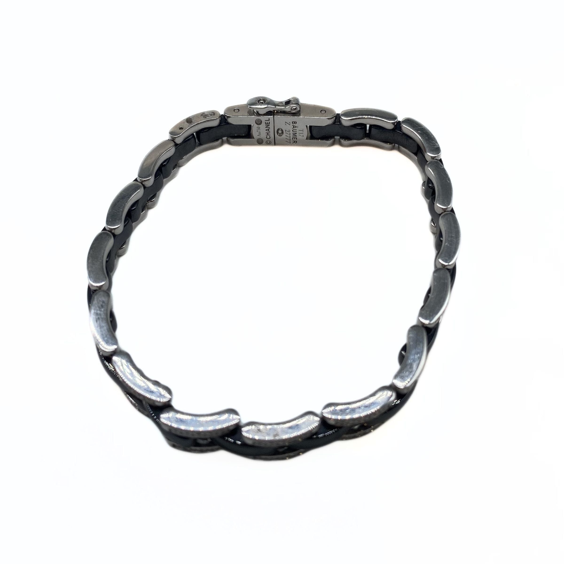 Chanel X Ultra Bracelet 18K White Gold Diamond Ceramic Black