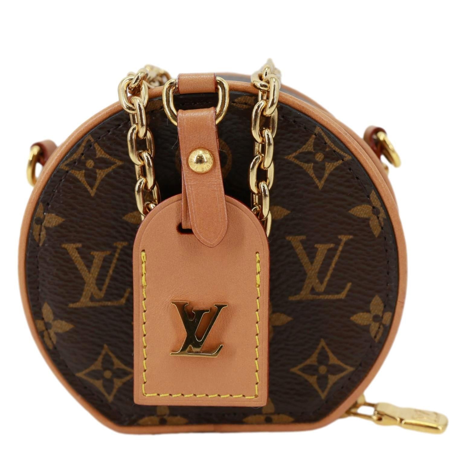 LOUIS VUITTON Boite Chapeau Mini Monogram Canvas Shoulder Bag Brown