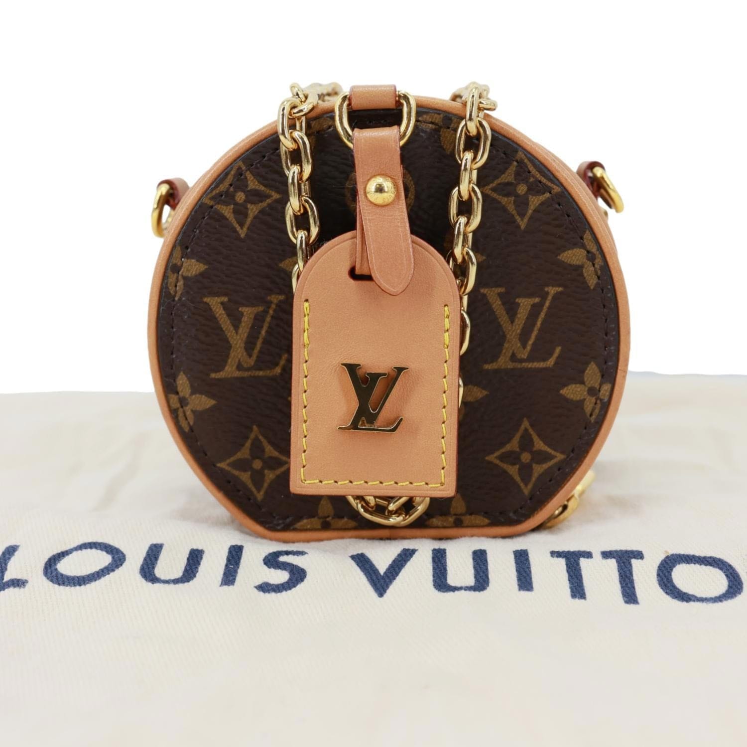 LOUIS VUITTON Boite Chapeau Mini Monogram Canvas Shoulder Bag Brown