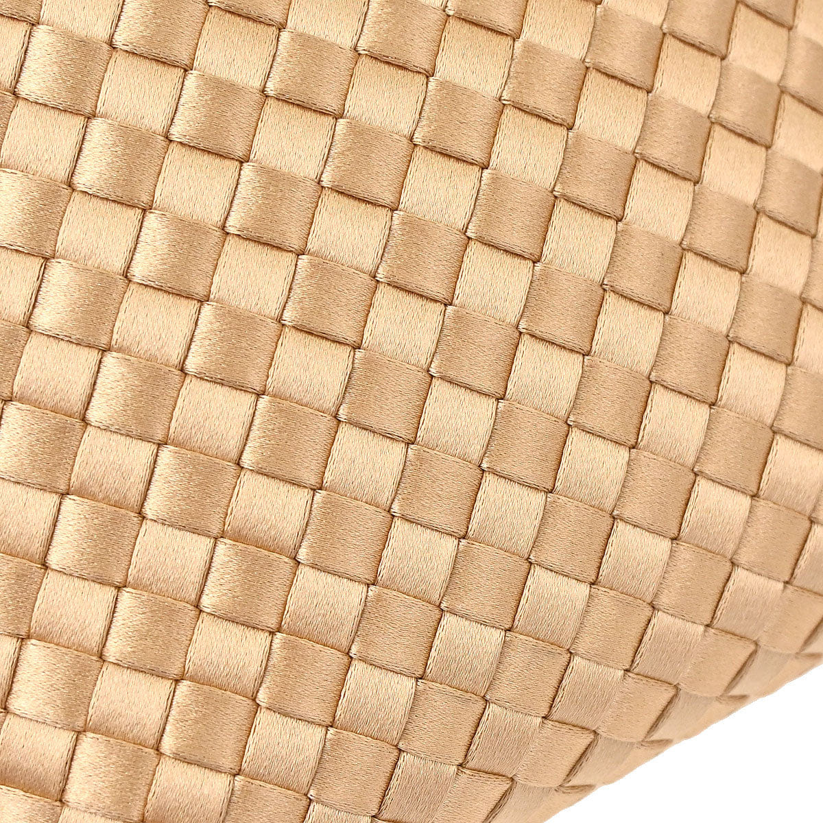 Bottega Veneta Beige Satin Intrecciato Shoulder Bag