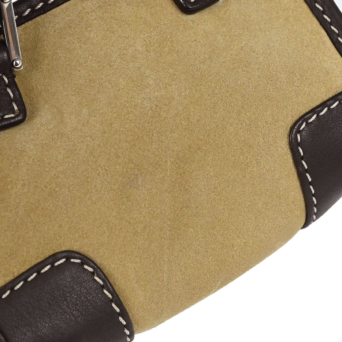 Loewe * Beige Suede 2way Shoulder Handbag
