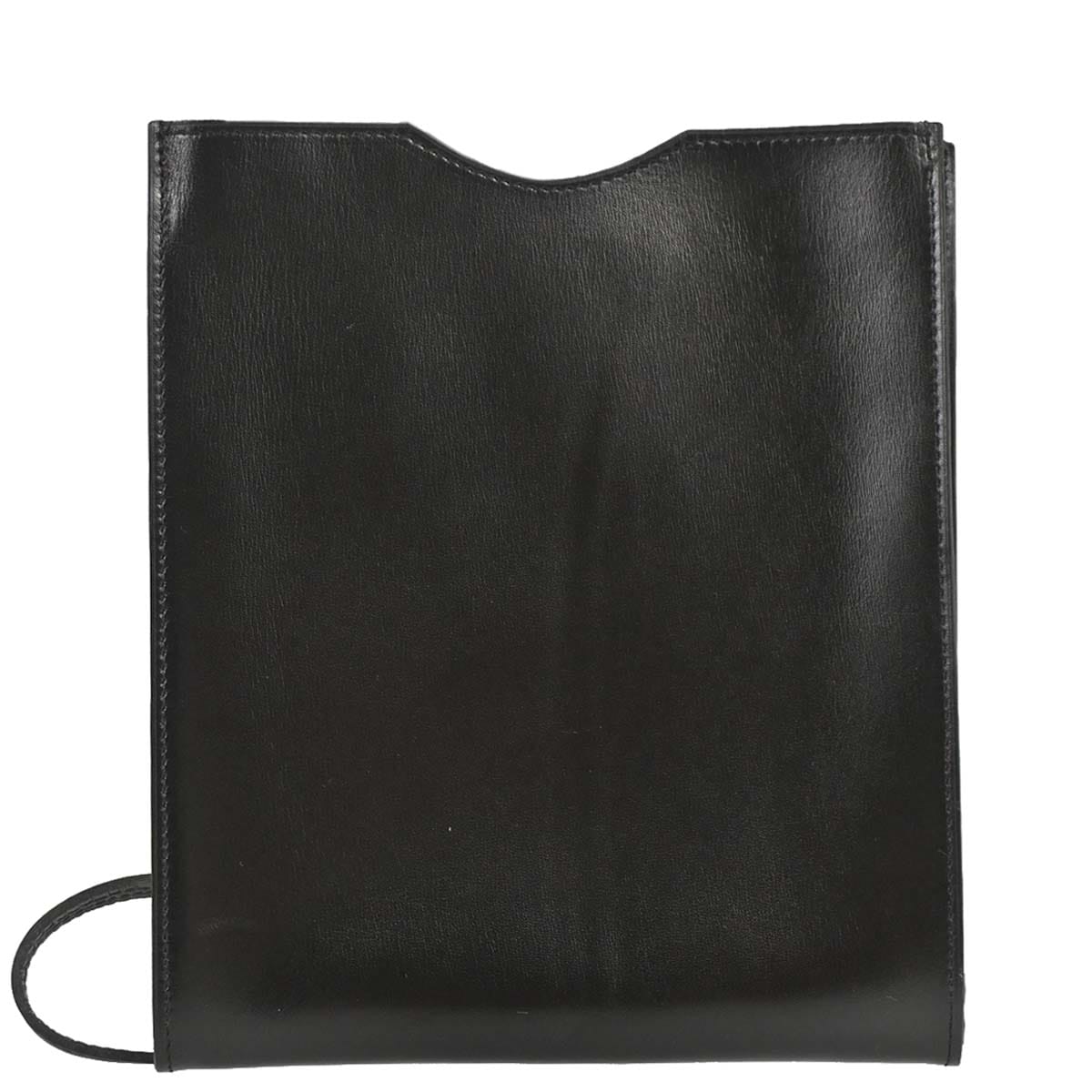 Hermes Black Box Calf Onimaitou Shoulder Bag Pochette