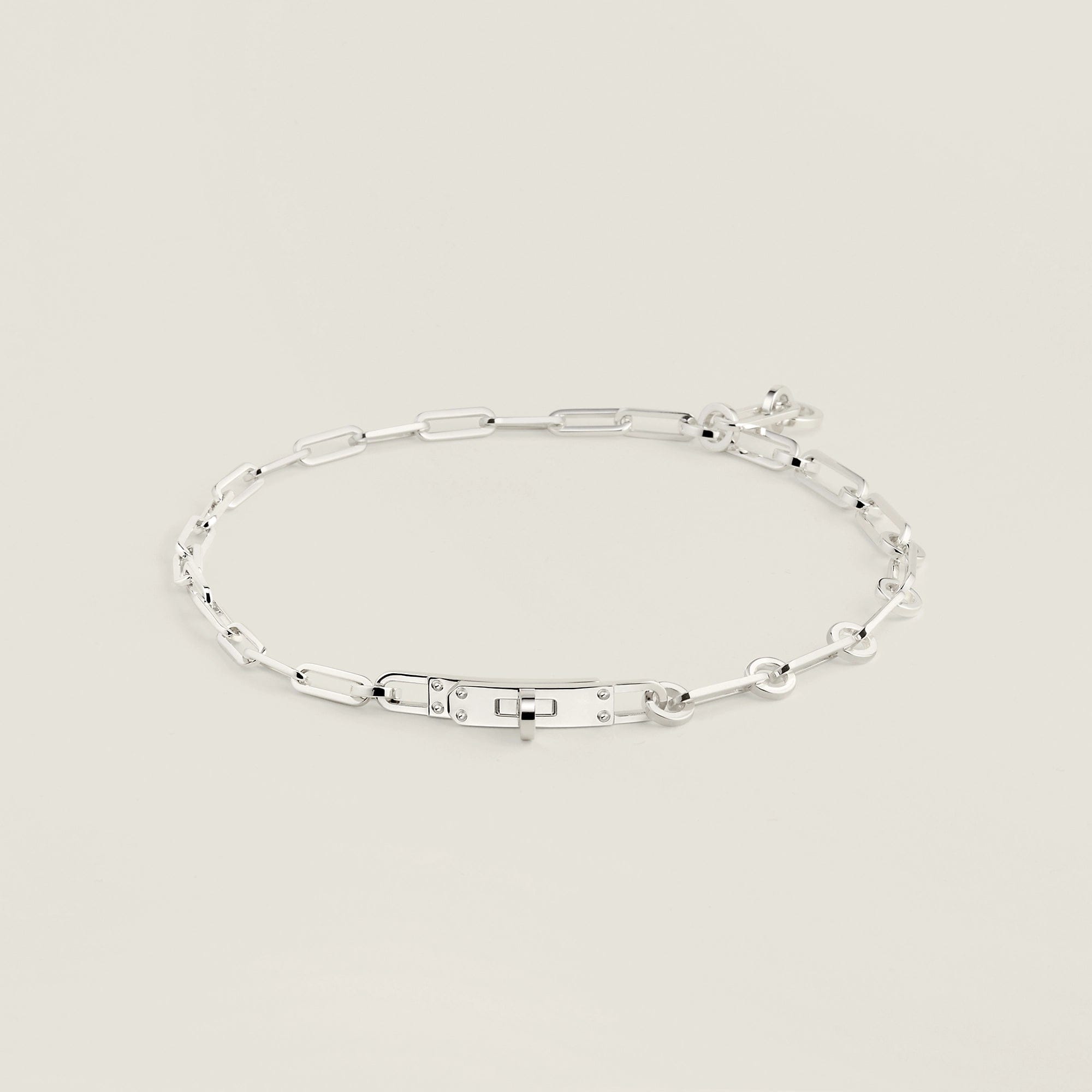 Hermès Kelly Chaine Double Bracelet in Sterling Silver