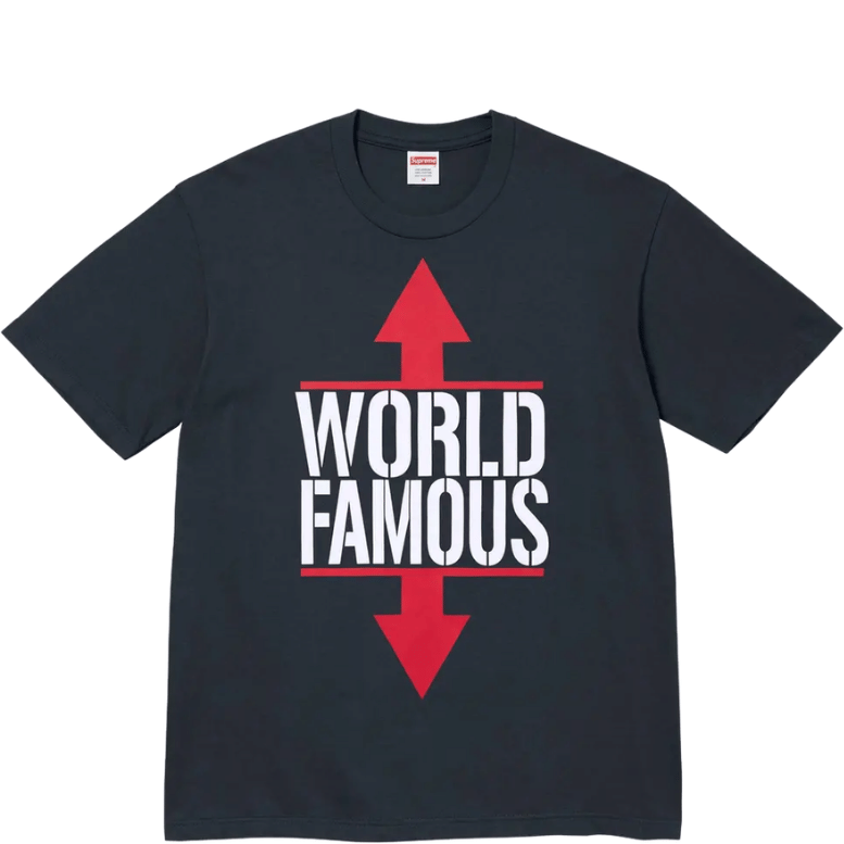 SUPREME WORLD FAMOUS NAVY TEE