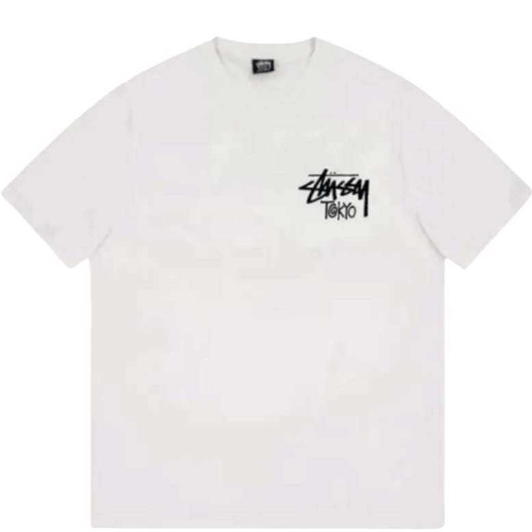 STUSSY STOCK TOKYO WHITE TEE