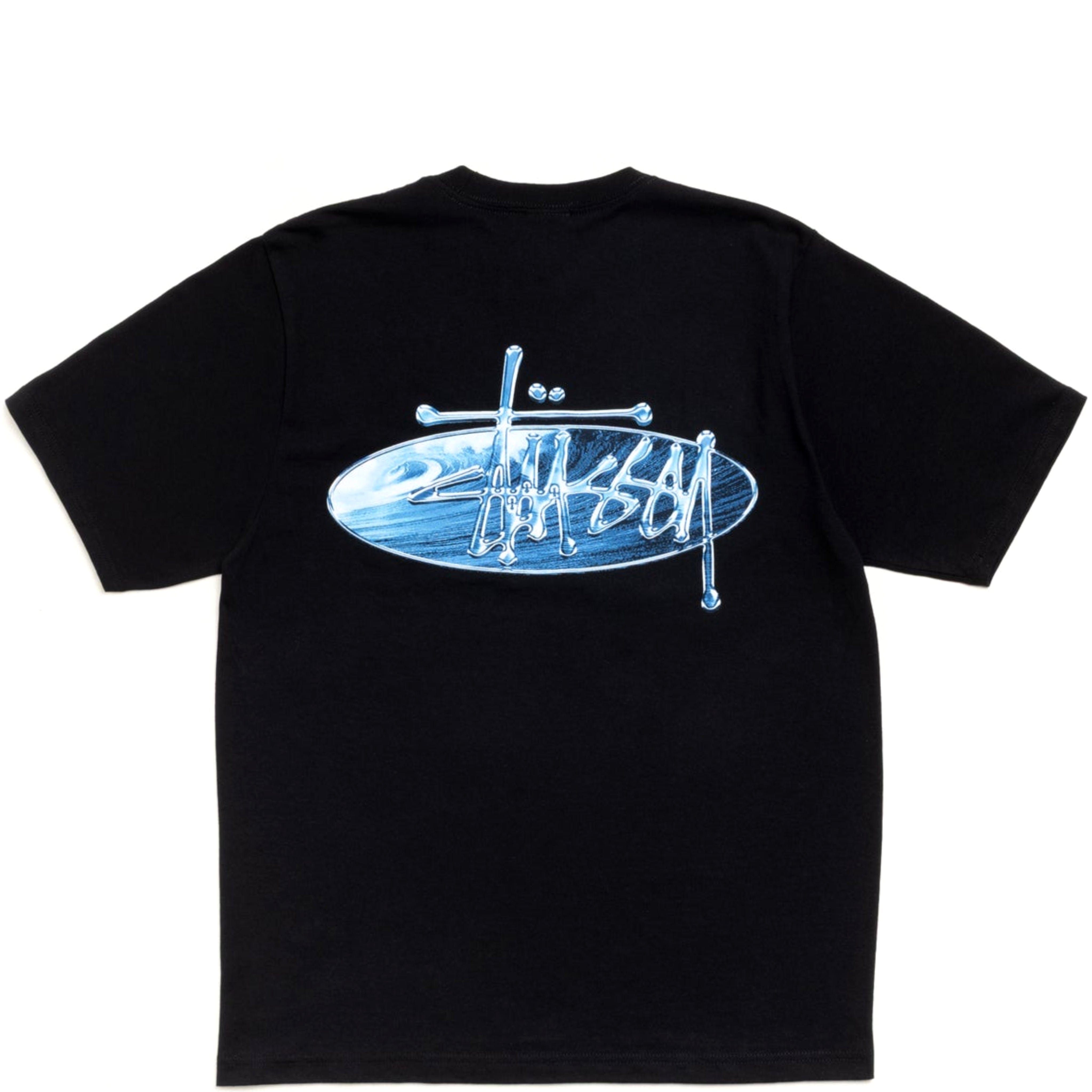 STUSSY WAVE OVAL BLACK TEE