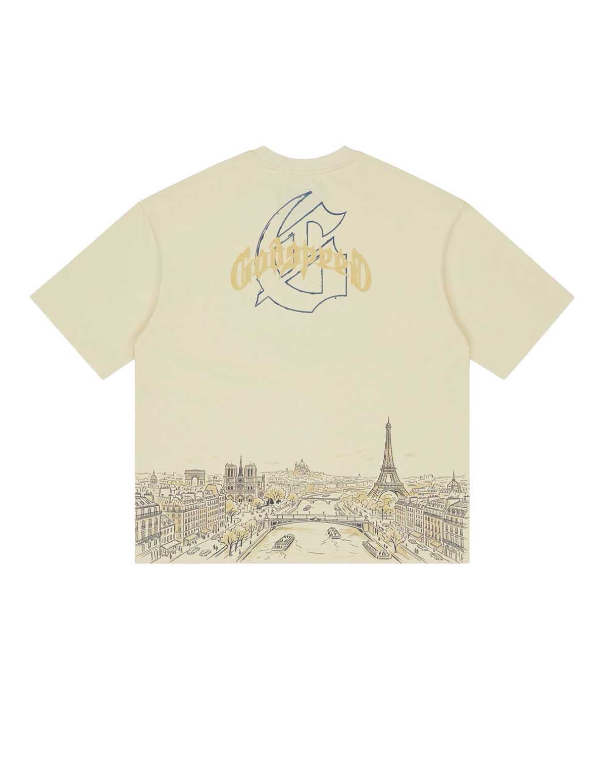 Godspeed Paris Skyline Tee Bone