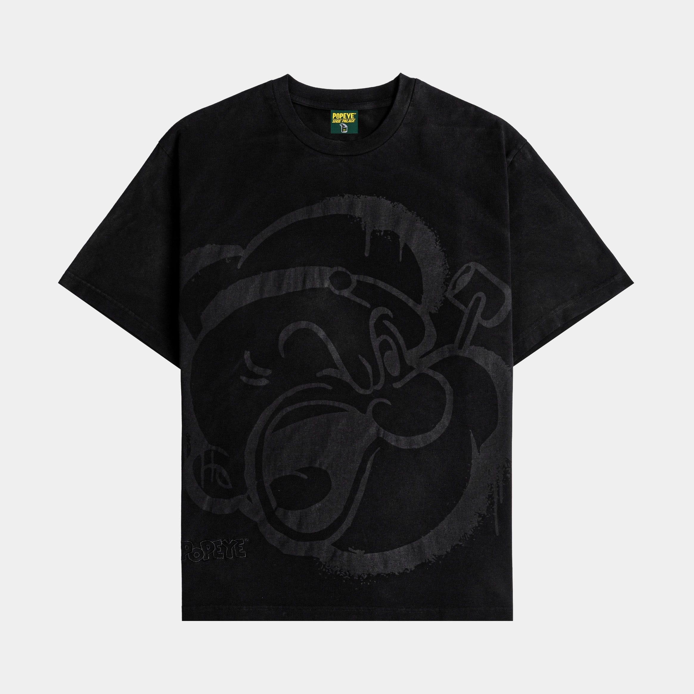 POPEYE X SP SP x Popeye Faces Washed Mens Short Sleeve Shirt (Gray/Black)