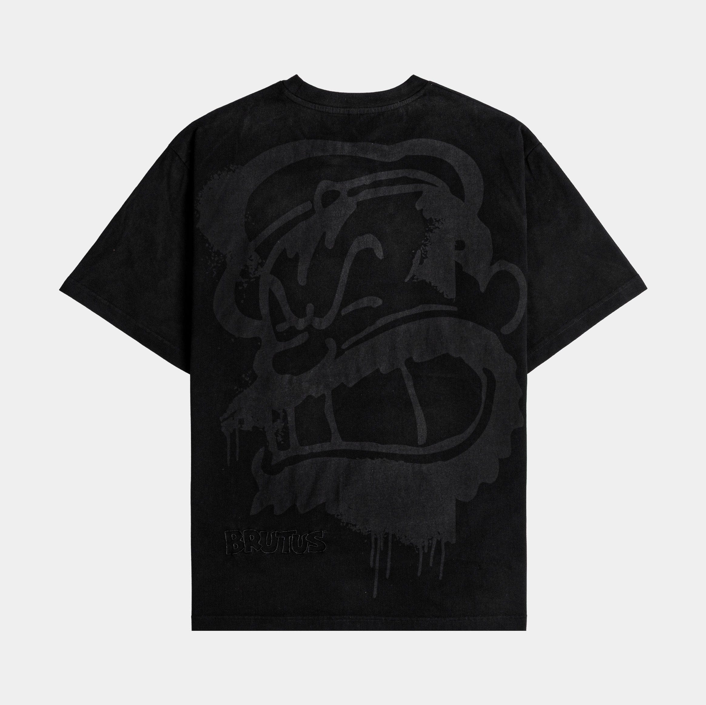 POPEYE X SP SP x Popeye Faces Washed Mens Short Sleeve Shirt (Gray/Black)