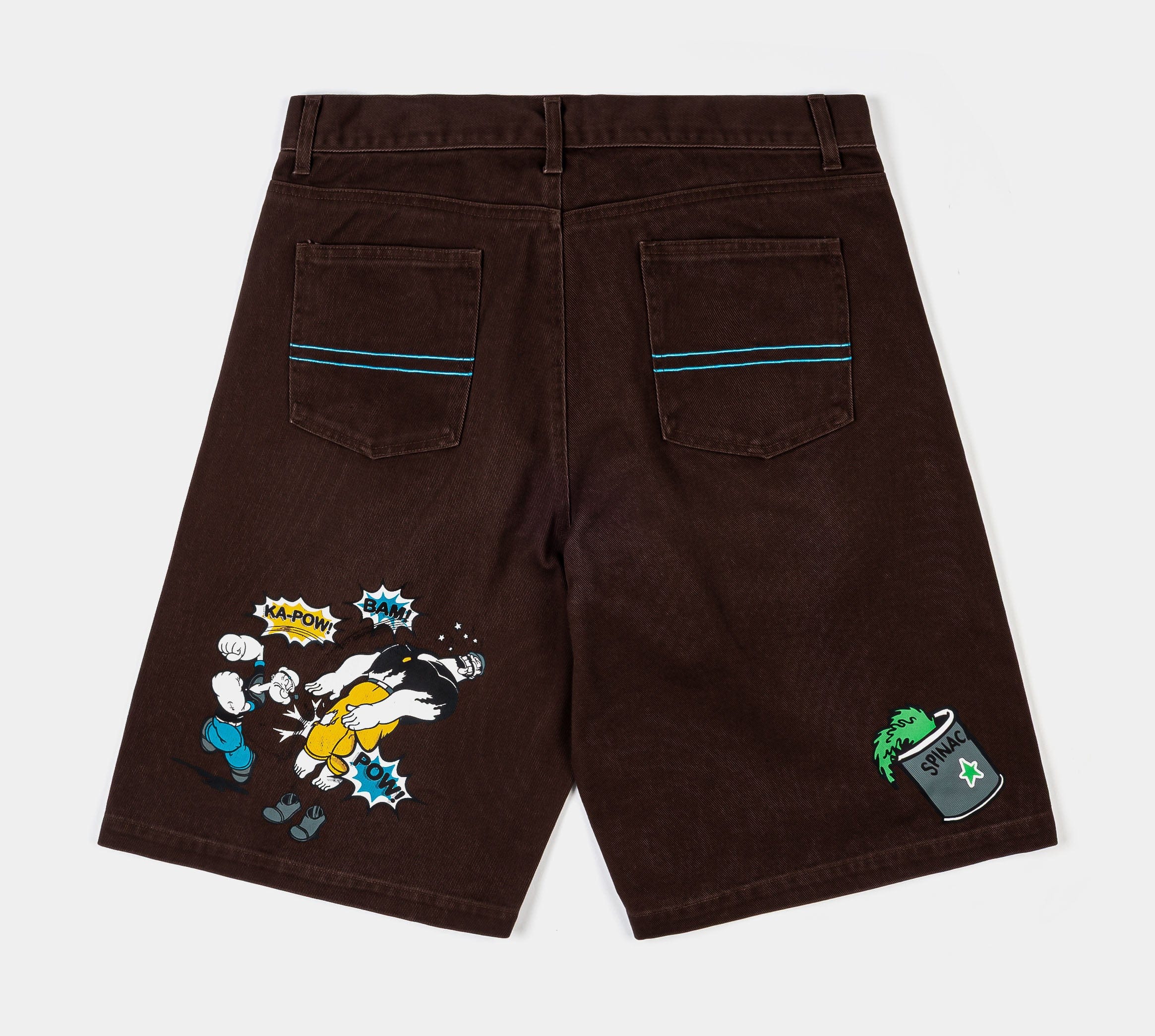 POPEYE X SP SP x Popeye Battle Of The Century Denim Mens Shorts (Black/Blue)