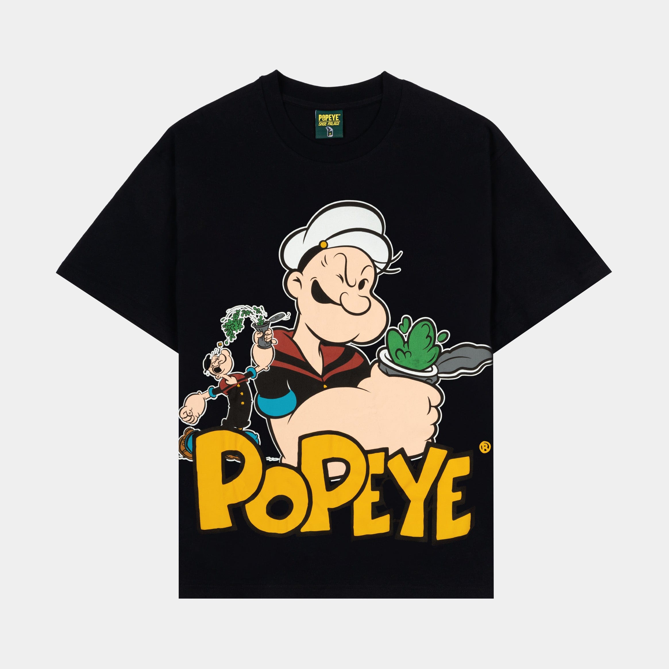 POPEYE X SP SP x Popeye Spinach Mens Short Sleeve Shirt (Black/Yellow)