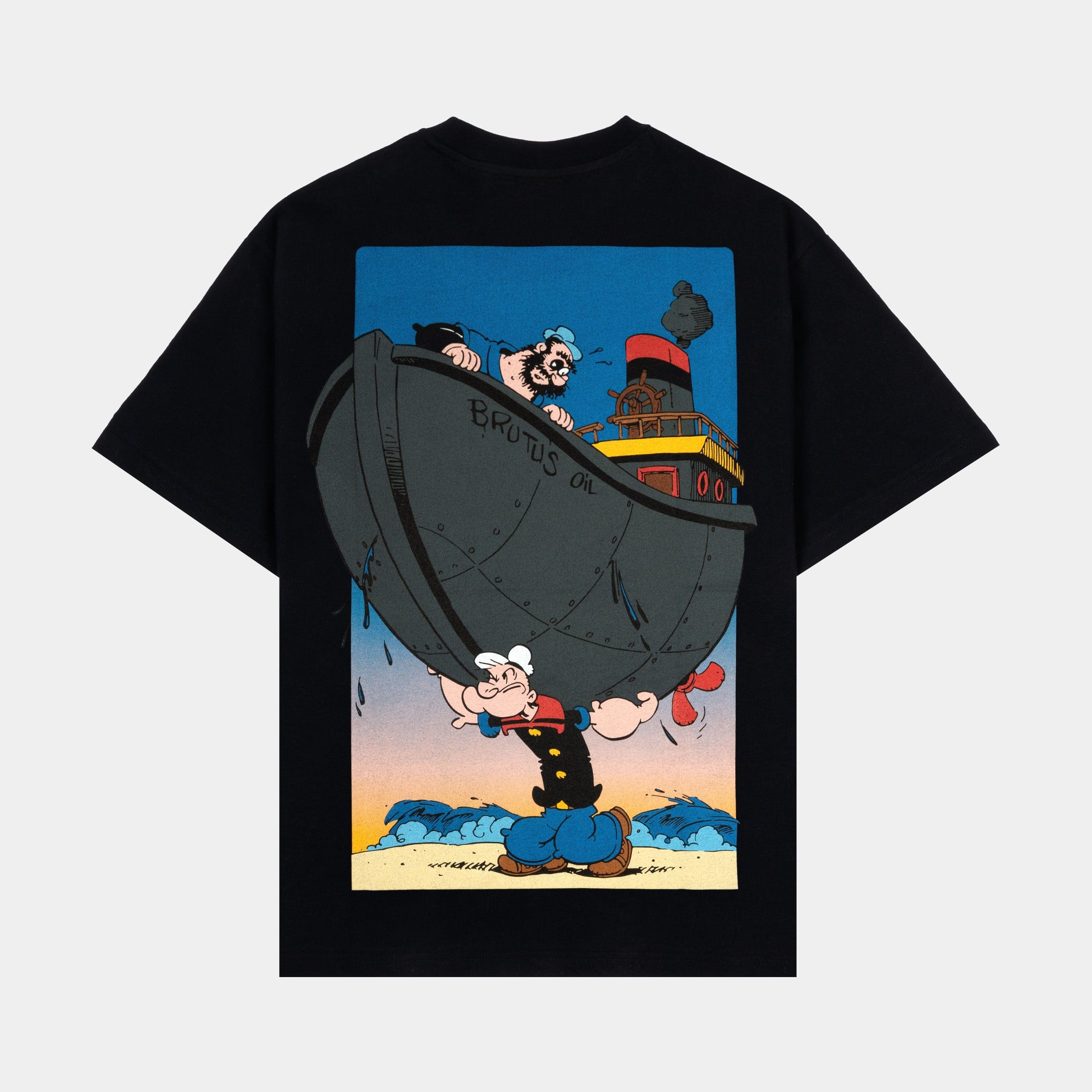 POPEYE X SP SP x Popeye Brutus Oil Mens Short Sleeve Shirt (Black/Yellow)