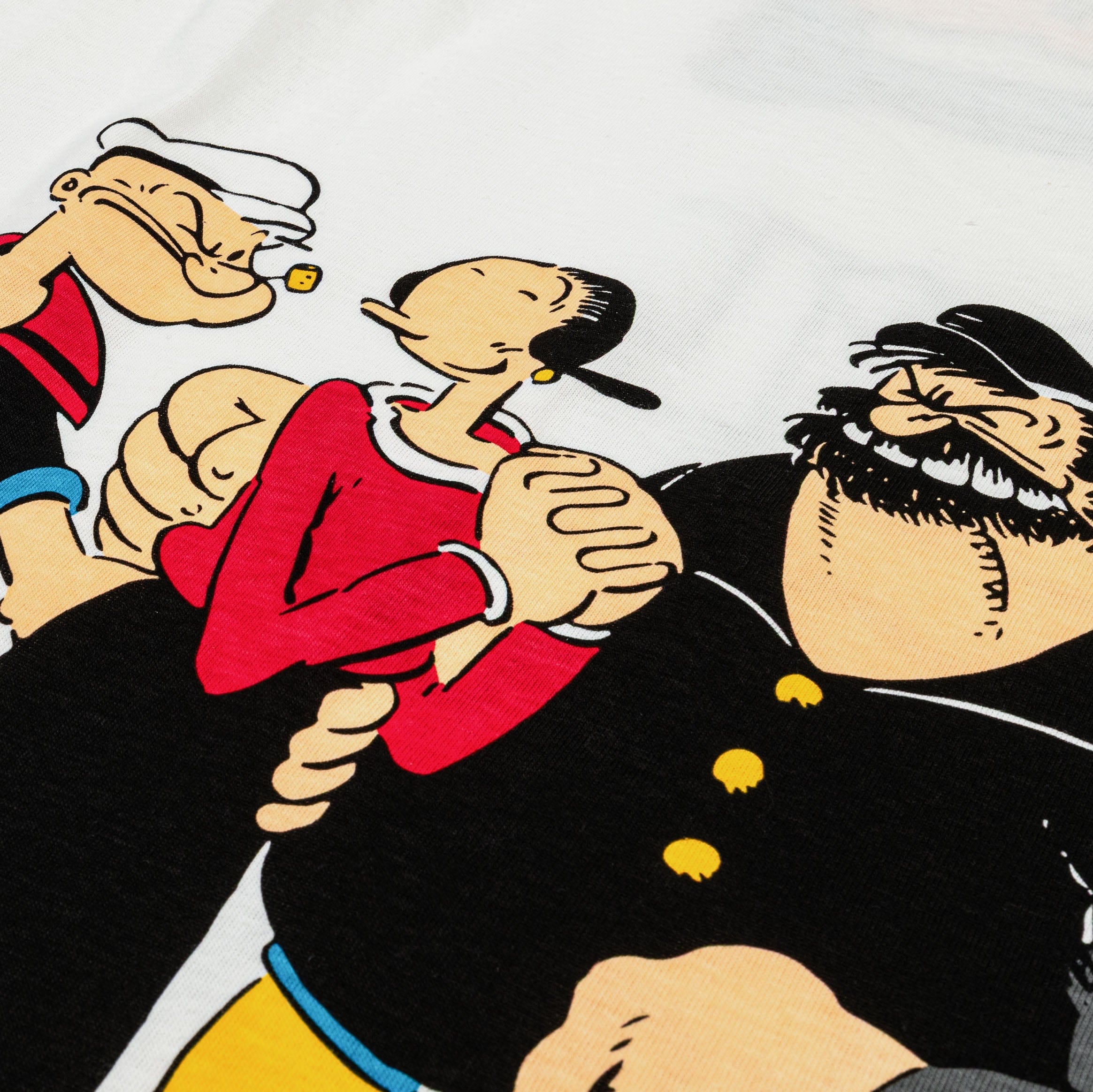 POPEYE X SP SP x Popeye Family Mens Short Sleeve Shirt (White/Blue)