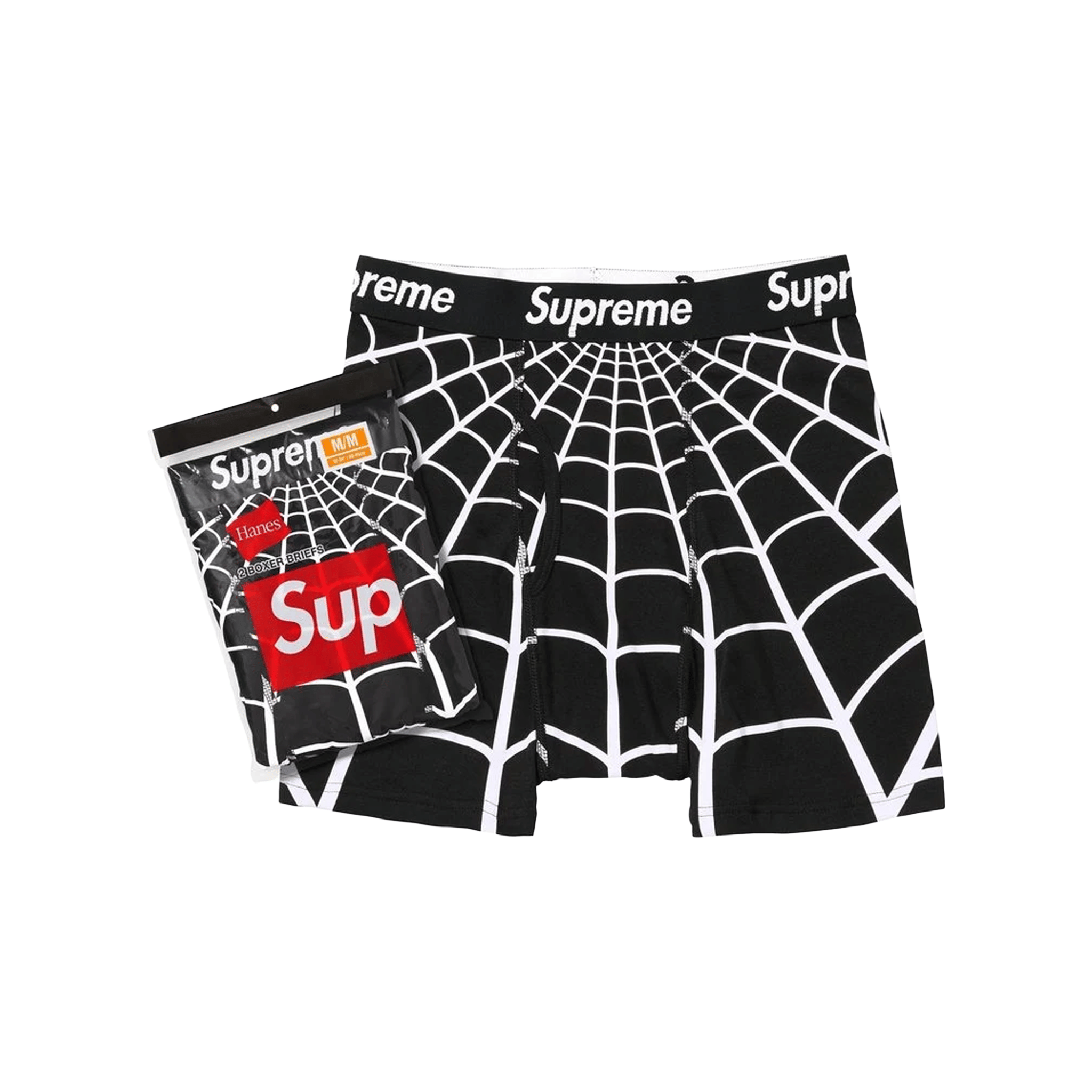 Supreme®/Hanes® Spider-Man 2 Pack Boxer Briefs Black (SS26)