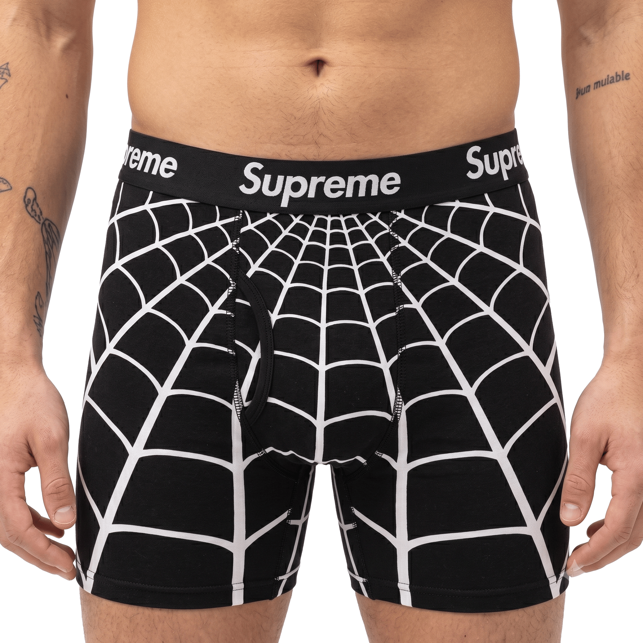Supreme®/Hanes® Spider-Man 2 Pack Boxer Briefs Black (SS26)