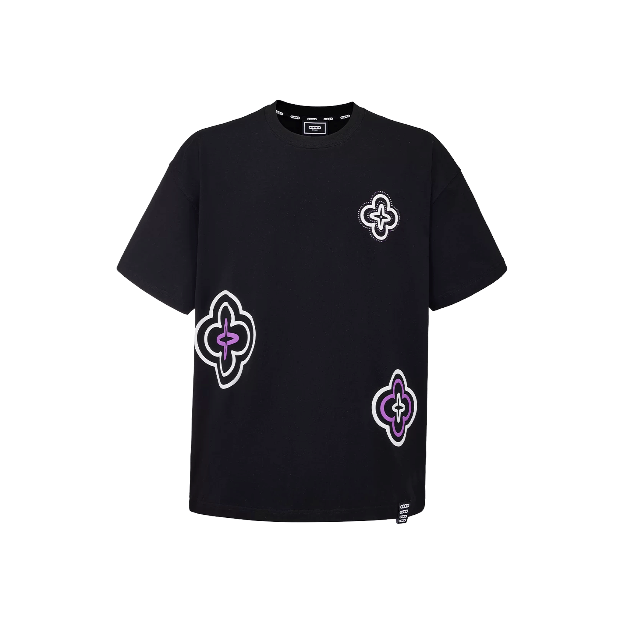 GOODBRAND Foamed Floral Rhinestone Tee Black (SS26)
