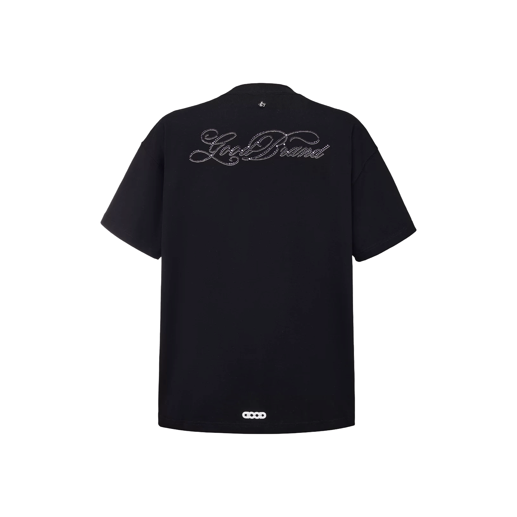 GOODBRAND Foamed Floral Rhinestone Tee Black (SS26)