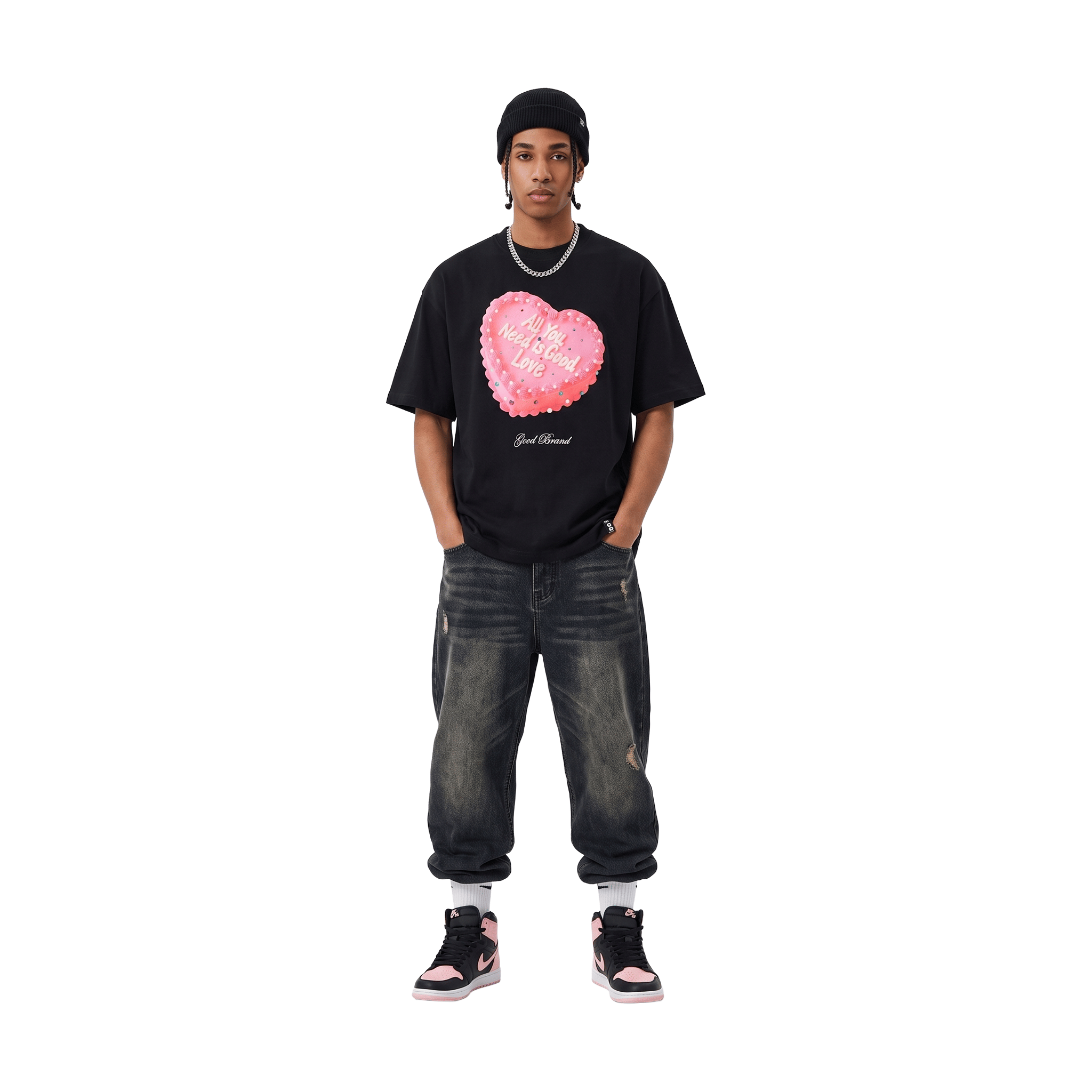 GOODBRAND 520 Limited Edition Cake Rhinestone S/S Tee Black (SS26)