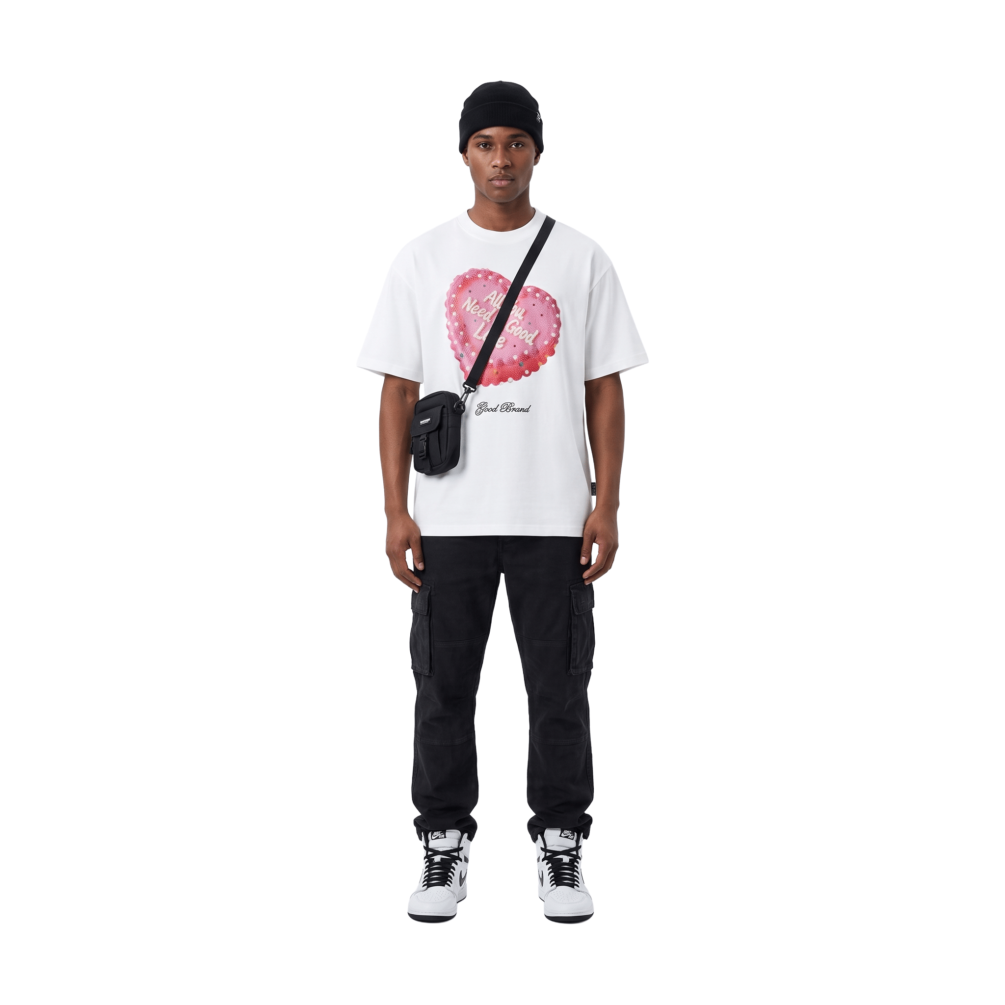 GOODBRAND 520 Limited Edition Cake Rhinestone S/S Tee White (SS26)