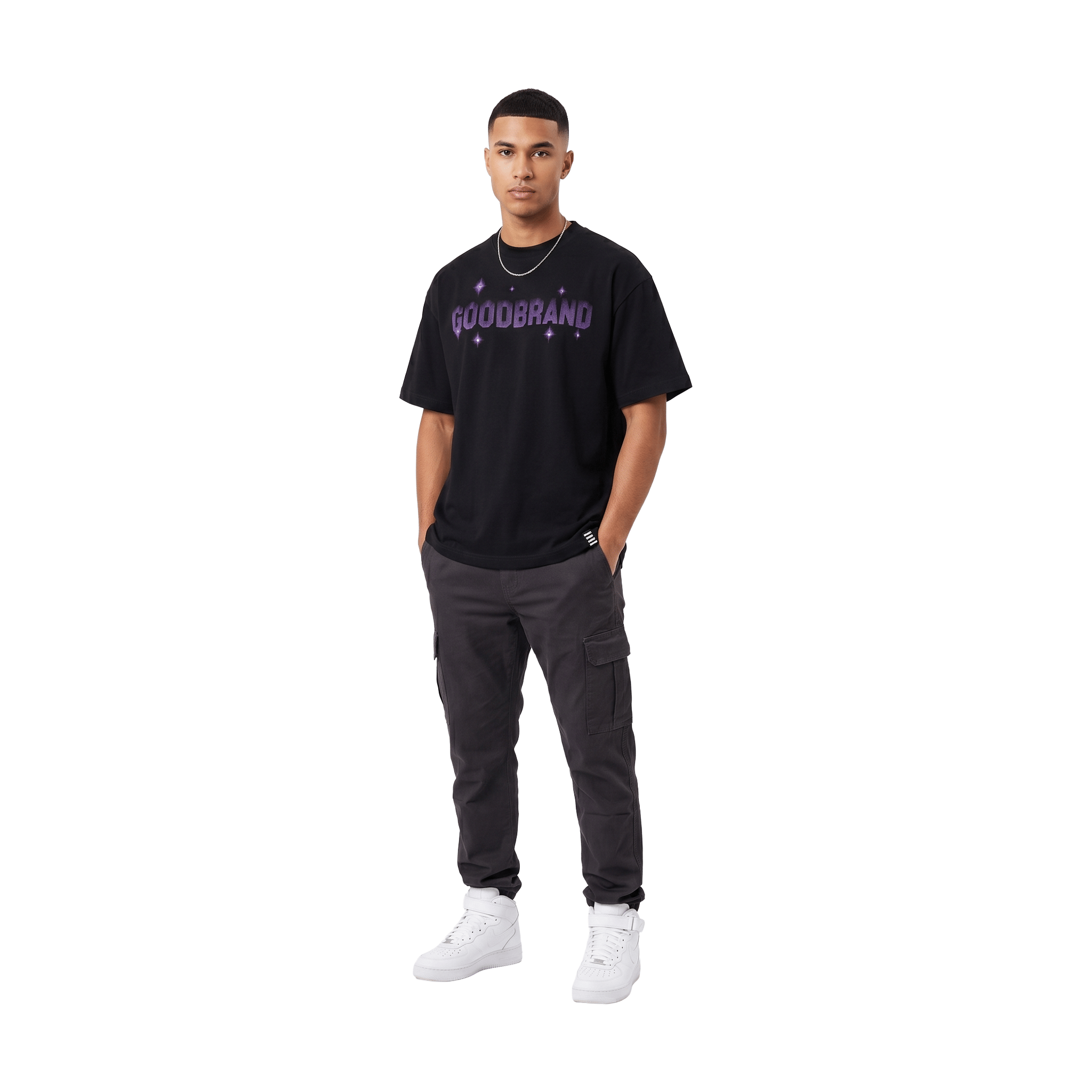GOODBRAND Purple Meteor Toothpick S/S Tee Black (SS26)