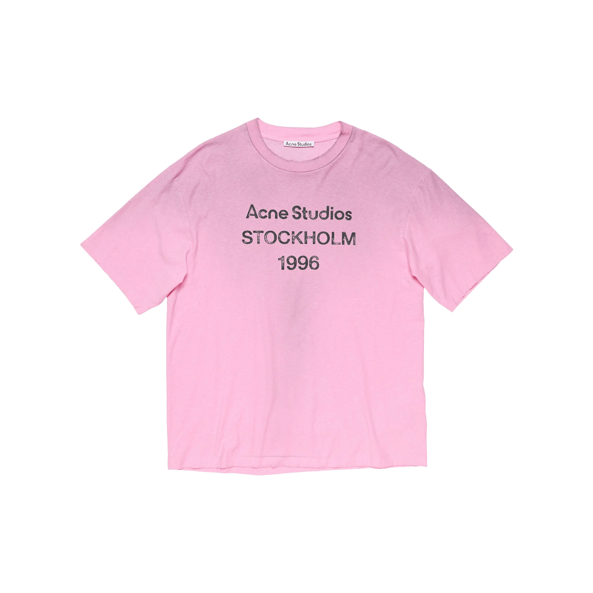 Represent ACNE STUDIOS Exford Distressed Logo Print Tee Candy Pink (SS25)