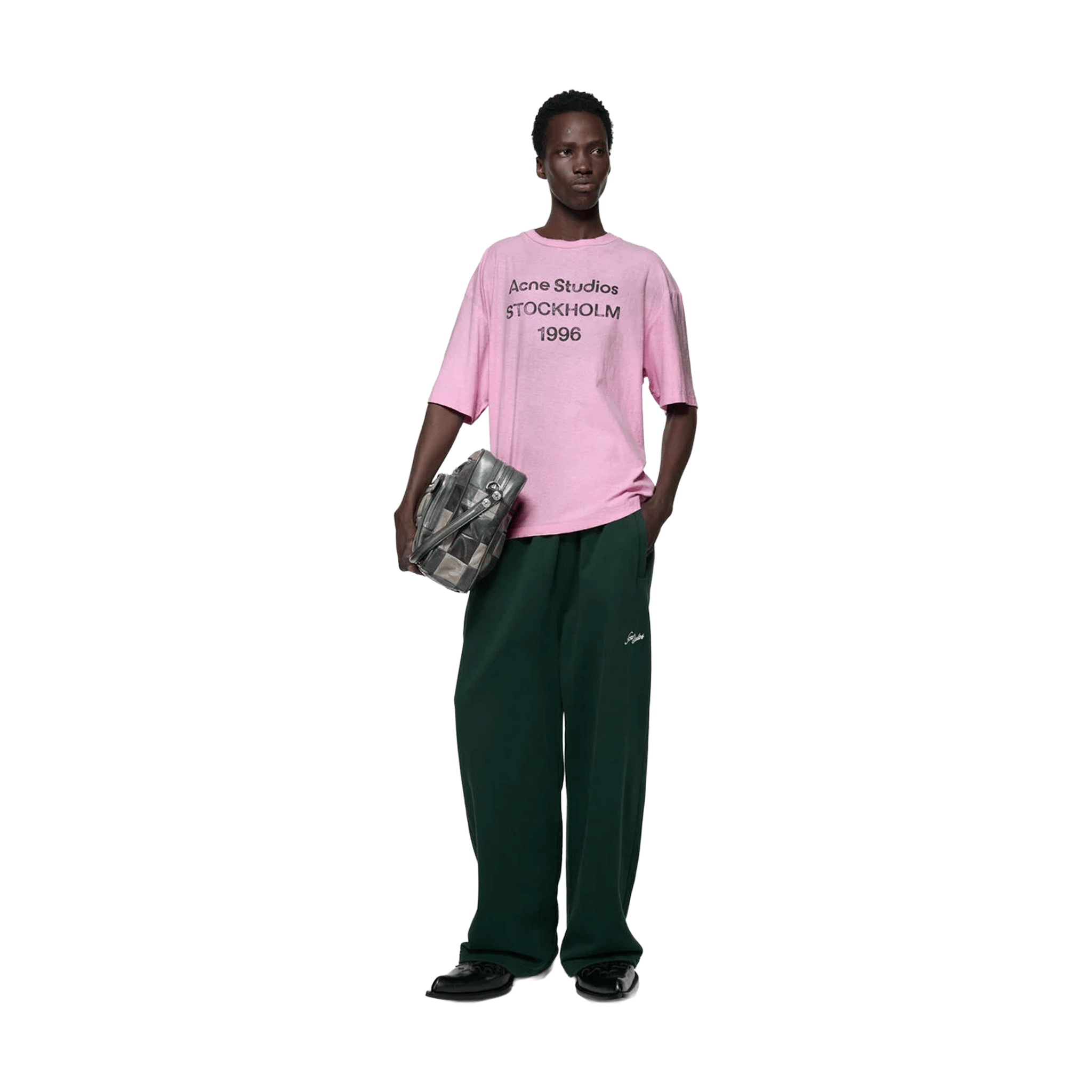 Represent ACNE STUDIOS Exford Distressed Logo Print Tee Candy Pink (SS25)