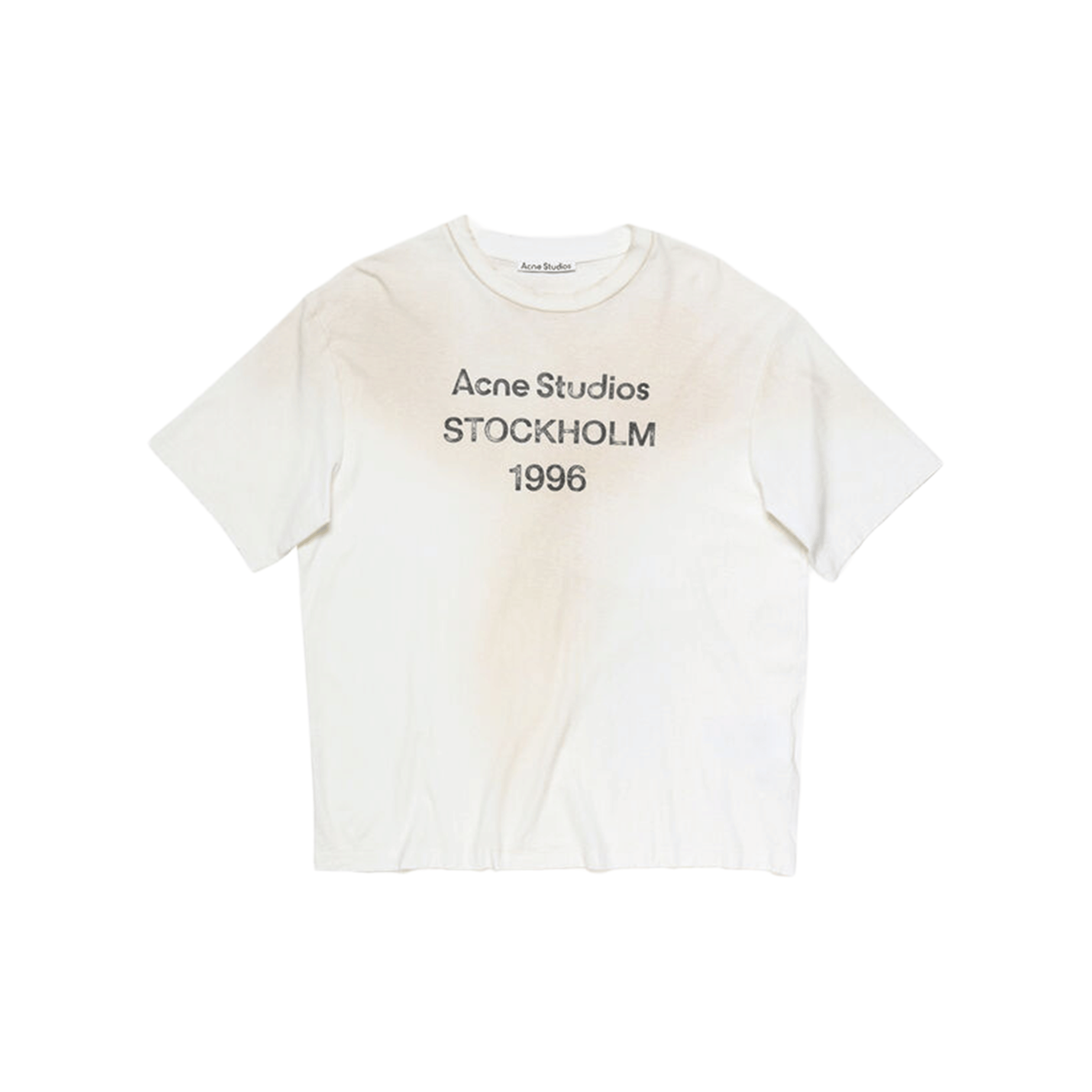 Represent ACNE STUDIOS Exford Distressed Logo Print Tee Dusty White (SS25)