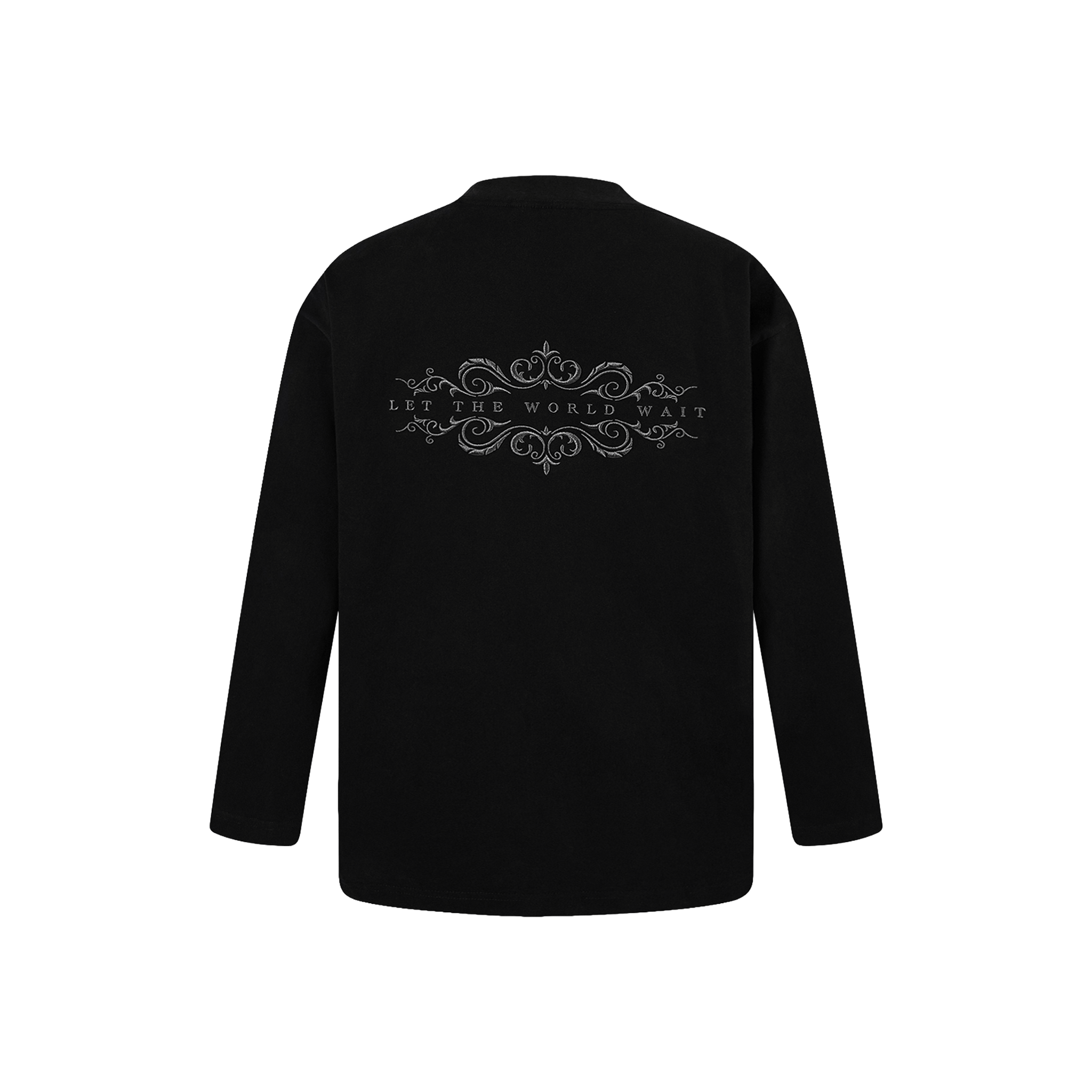 SLOWDOWN 3D Embroidery Long Sleeved Tee Black (SS26)