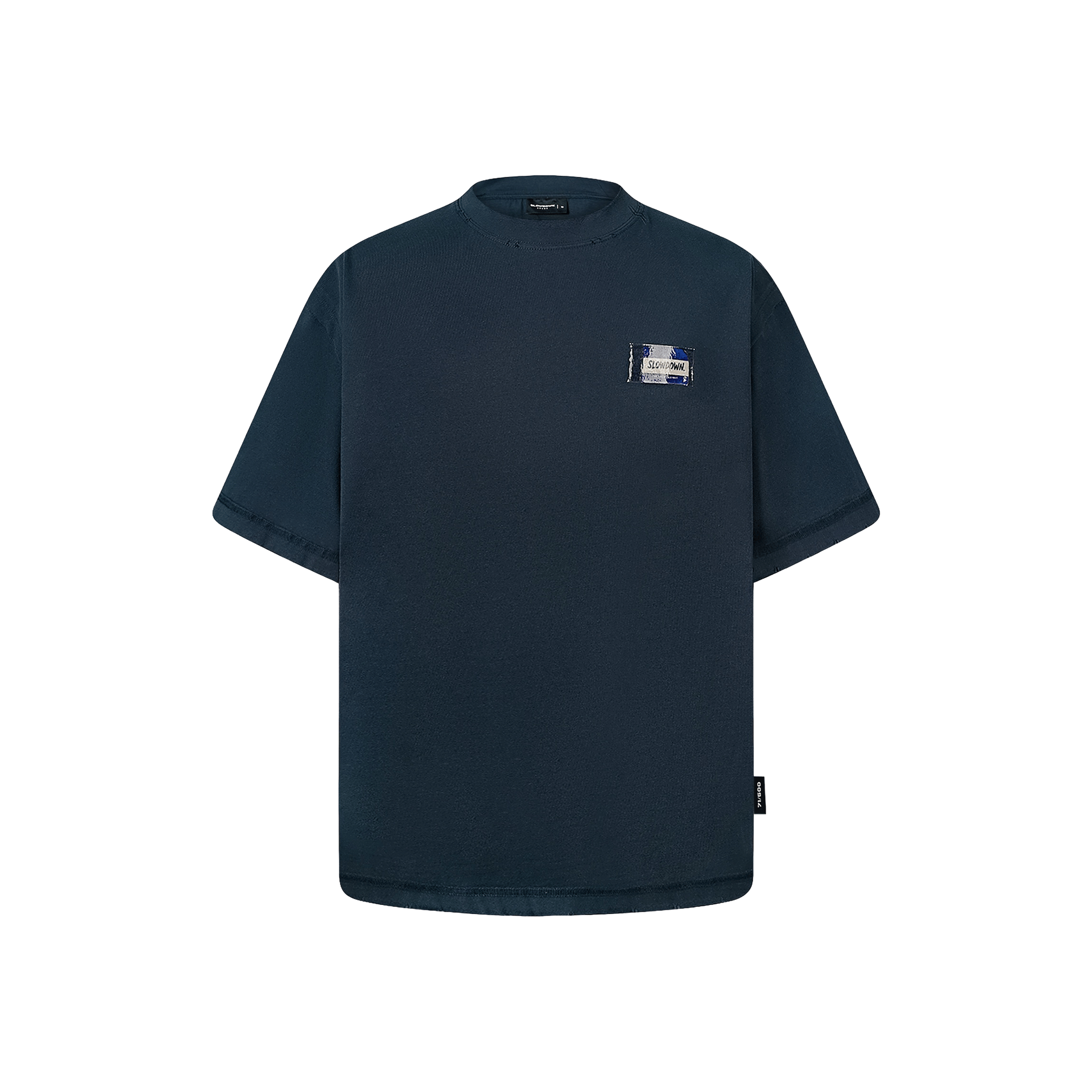 SLOWDOWN Transparent Tape Basic Blue Tee (SS26)