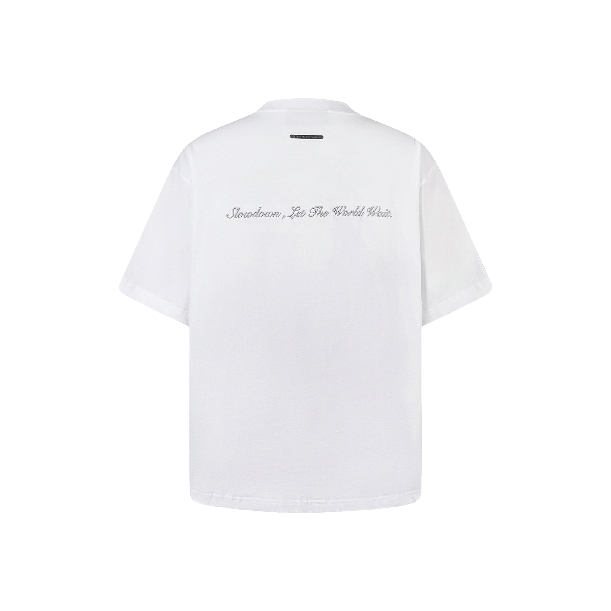 SLOWDOWN Rhinestone Embellished Tee White (SS26)