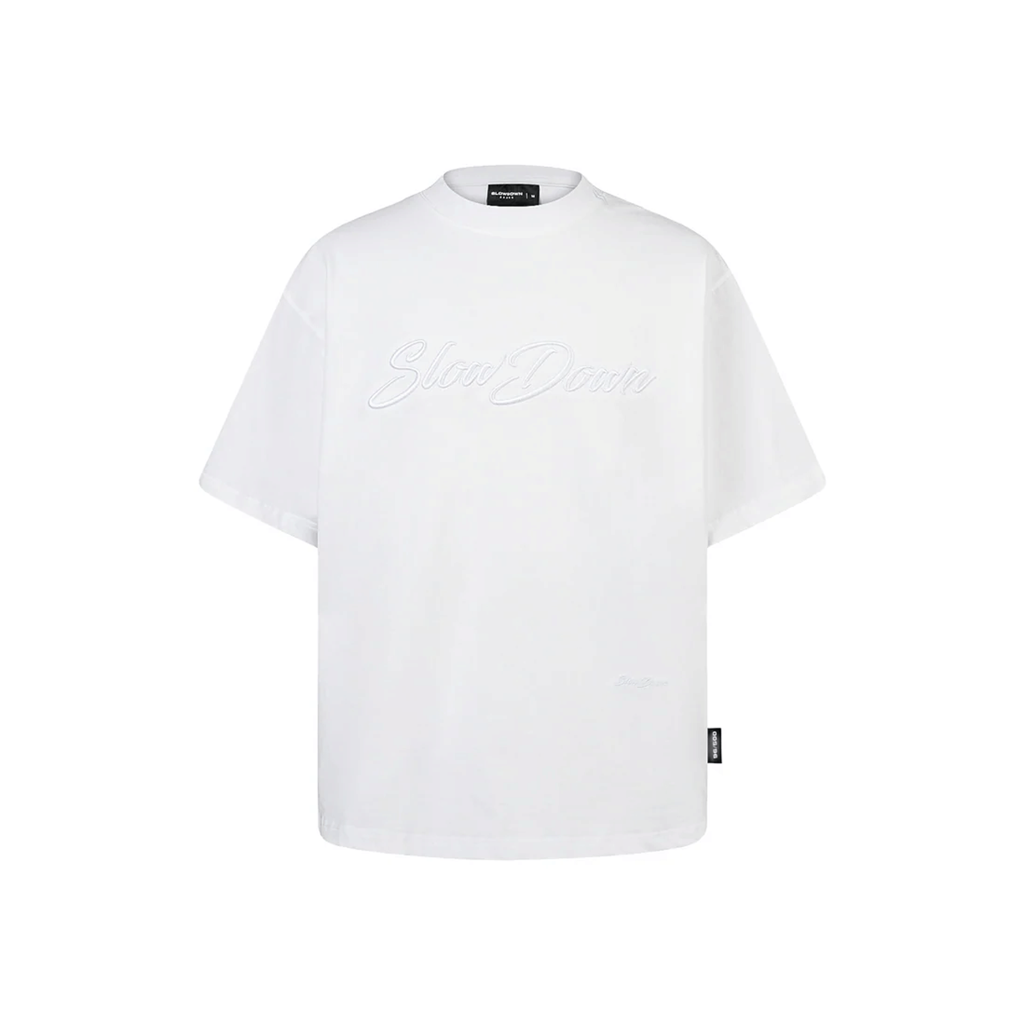 SLOWDOWN 3D Embroidery Tee White (SS26)