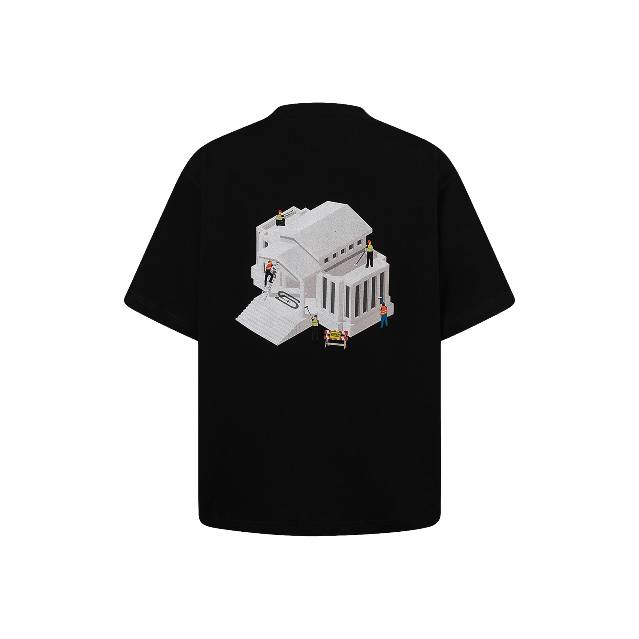 SLOWDOWN Painter Inspired 3D Puff Embroidery Tee Black (SS26)