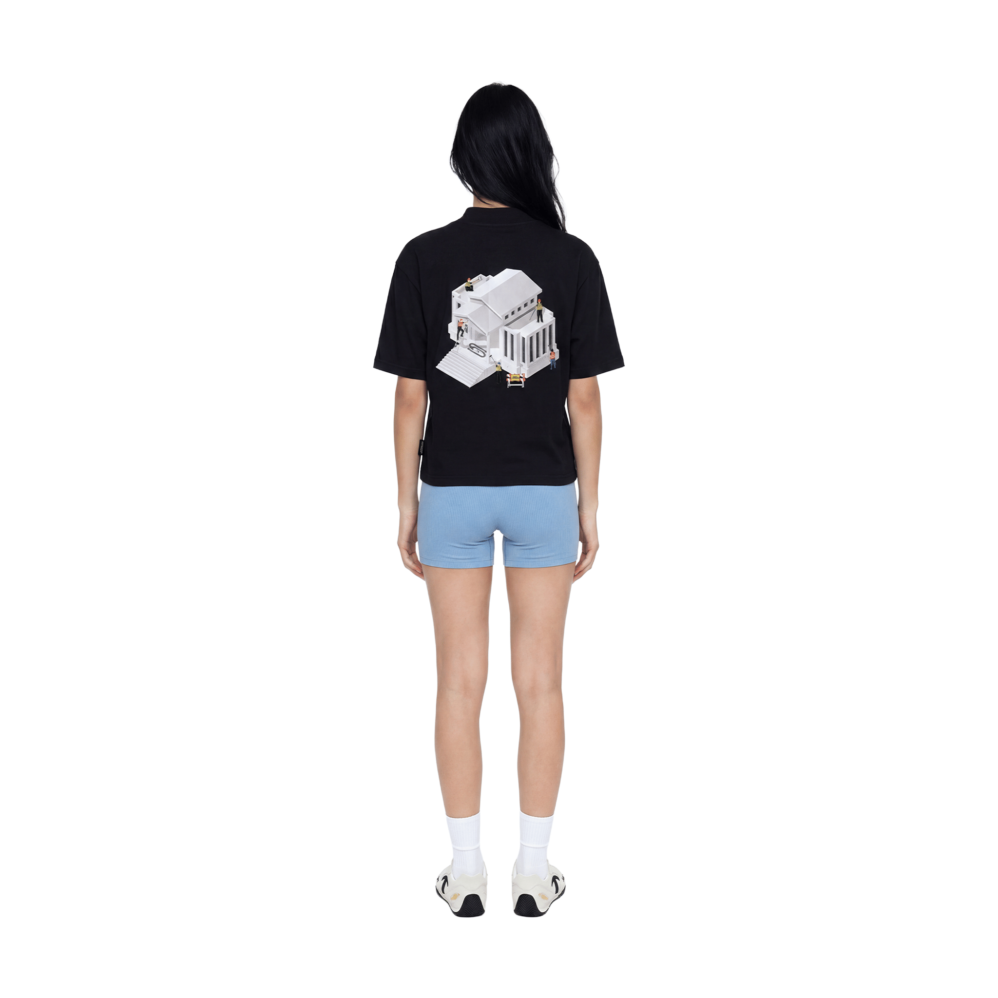 SLOWDOWN Painter Inspired 3D Puff Embroidery Tee Black (SS26)