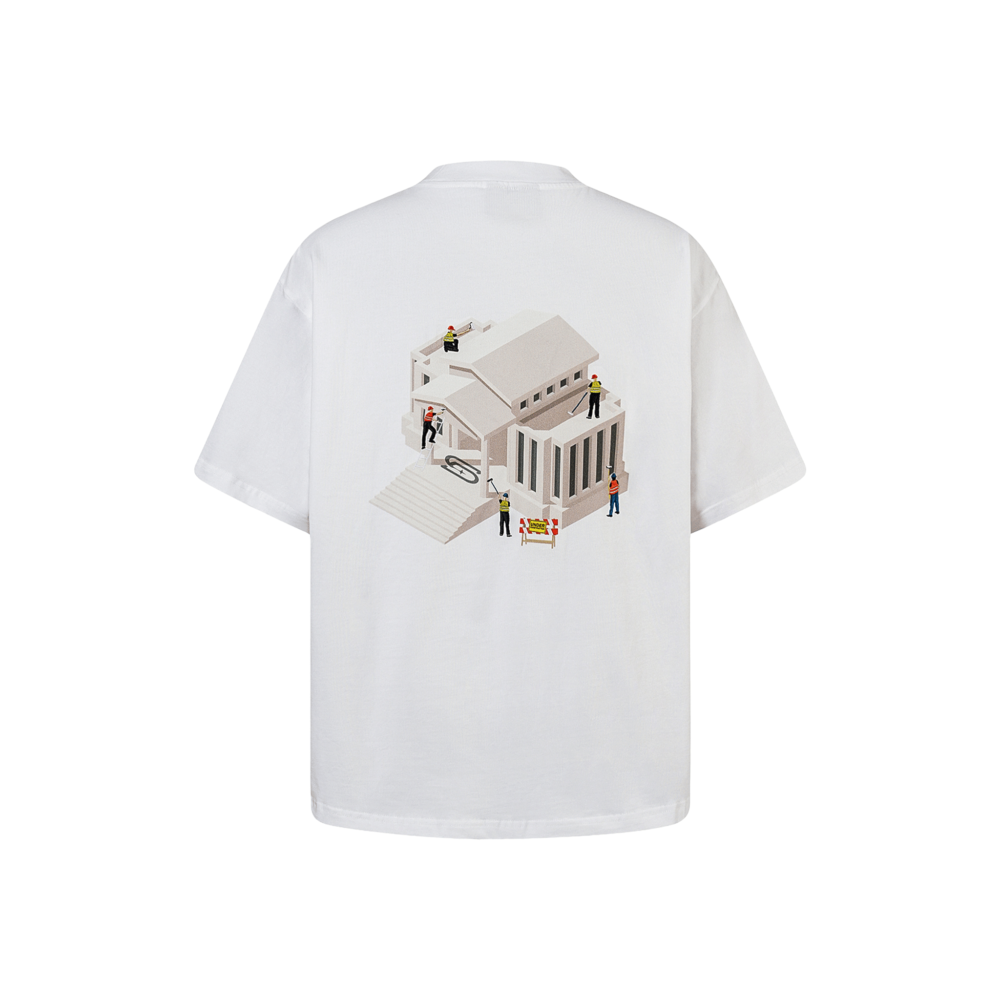 SLOWDOWN Painter Inspired 3D Puff Embroidery Tee White (SS26)