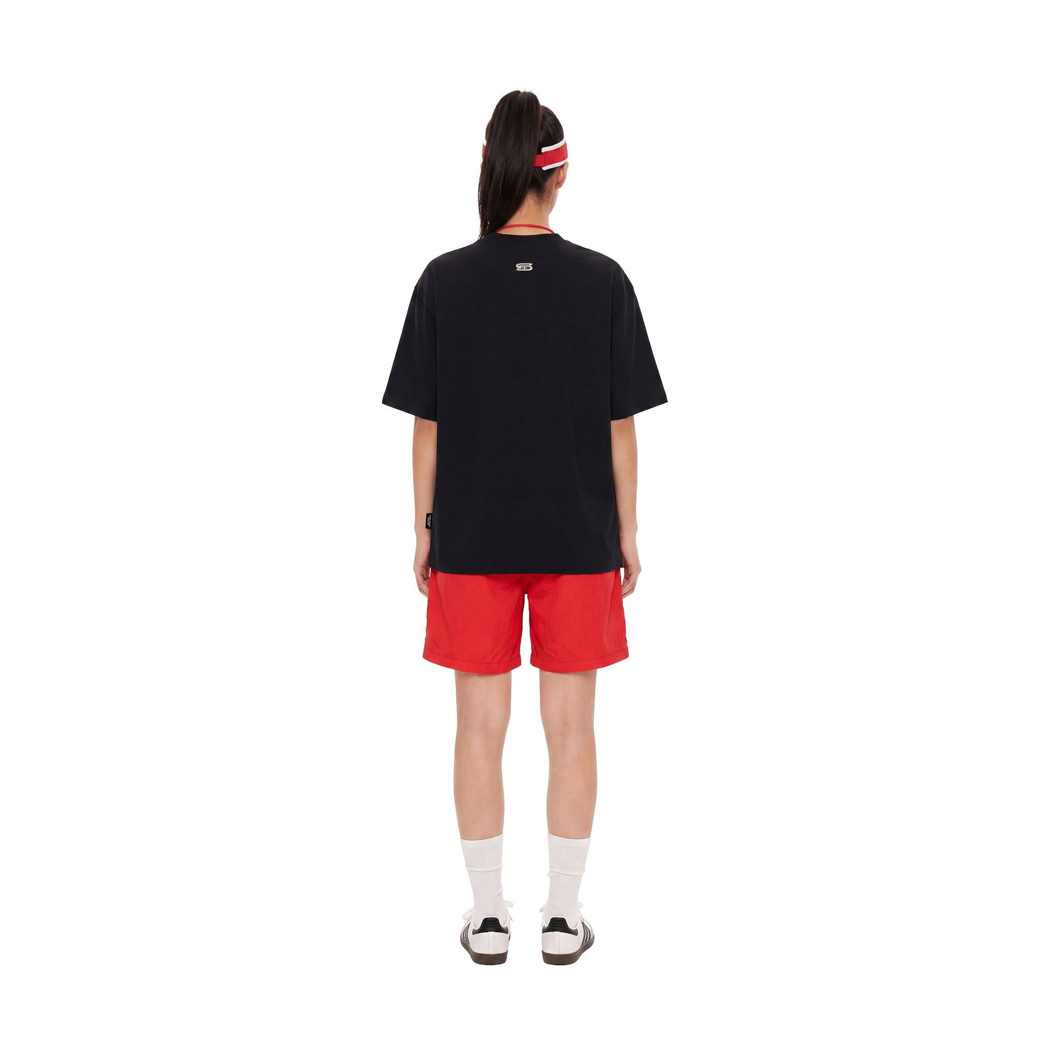 SLOWDOWN Sea Surfing Towel Embroidery Tee Black (SS26)