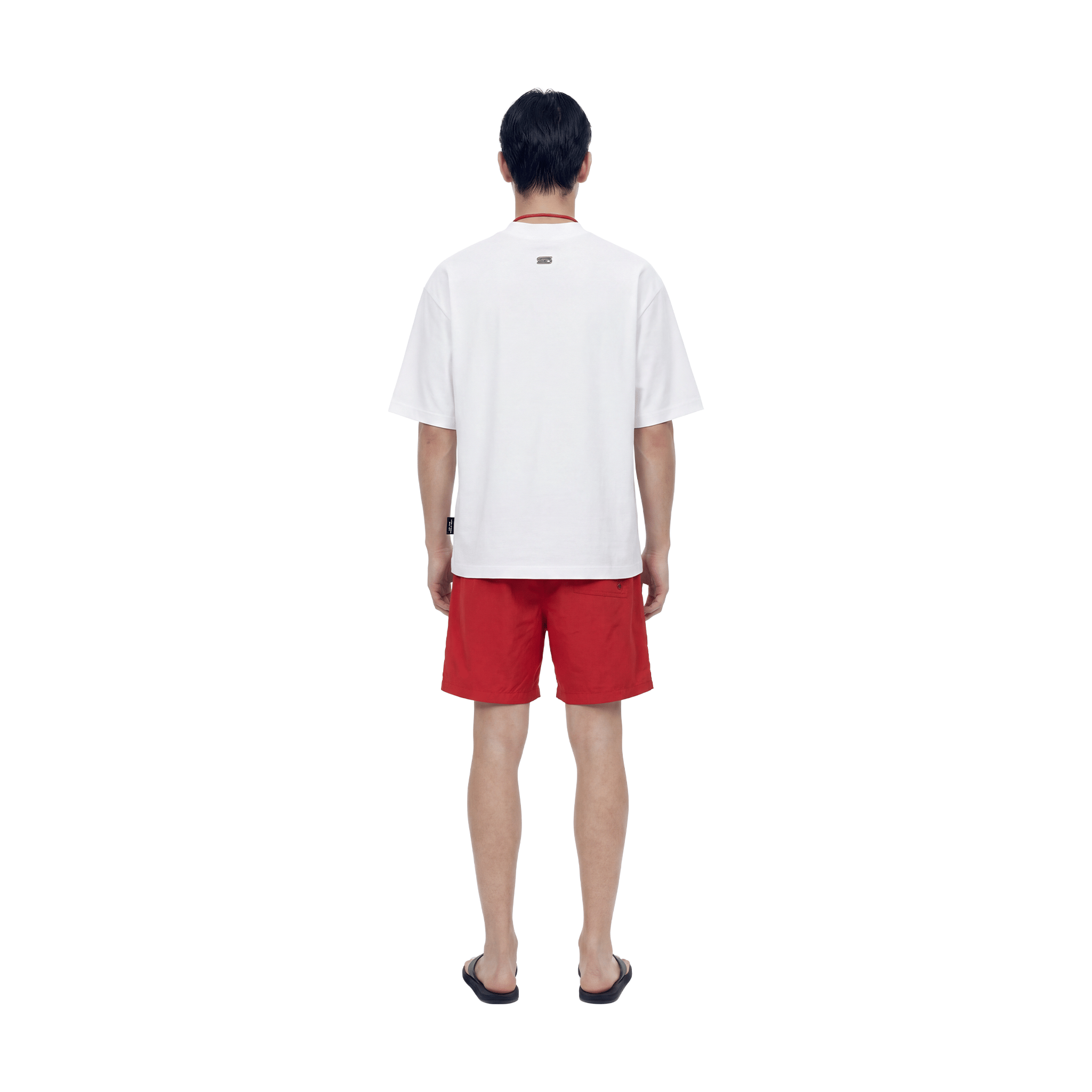 SLOWDOWN Sea Surfing Towel Embroidery Tee White (SS26)