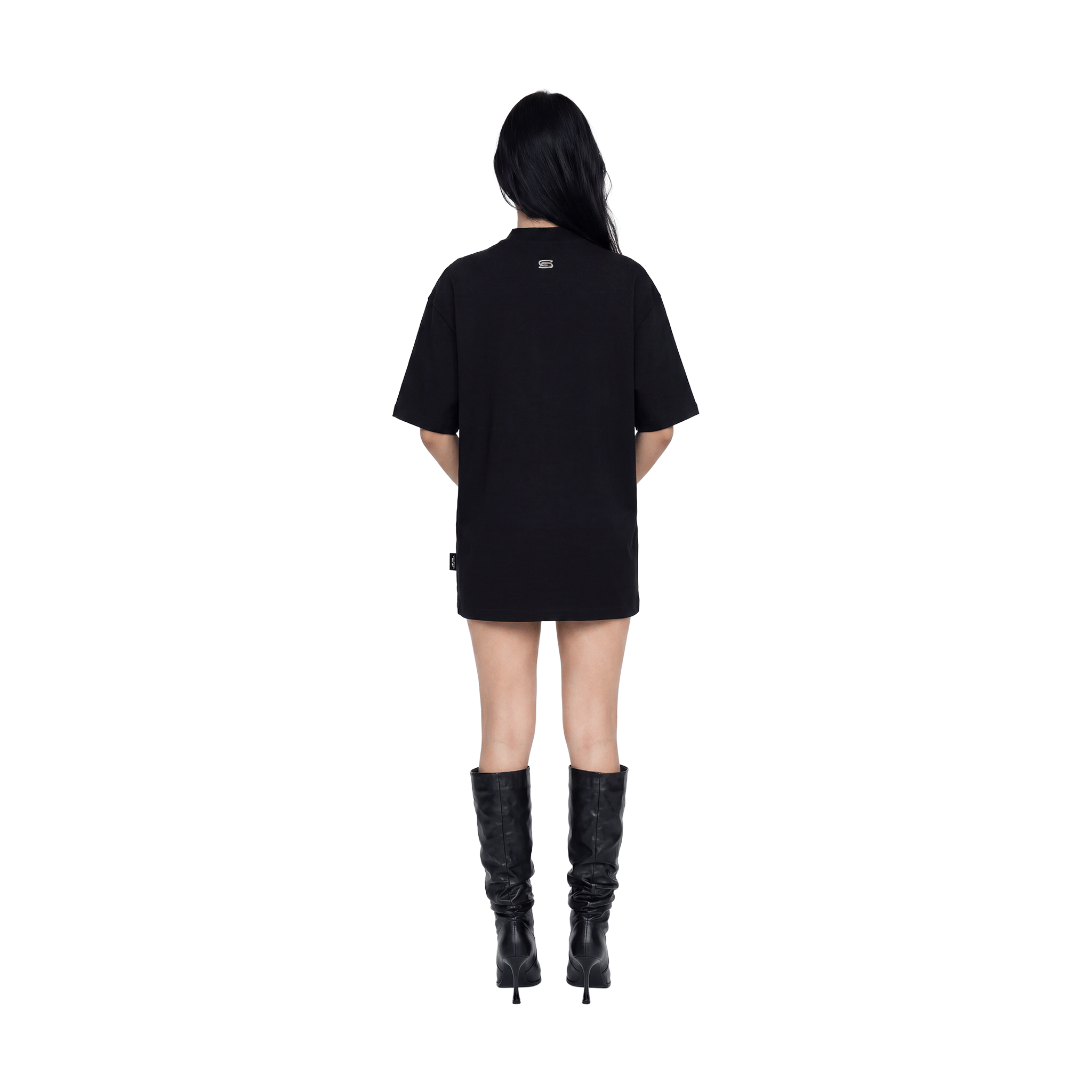 SLOWDOWN Surfing Towel Embroidery Tee Black (SS26)