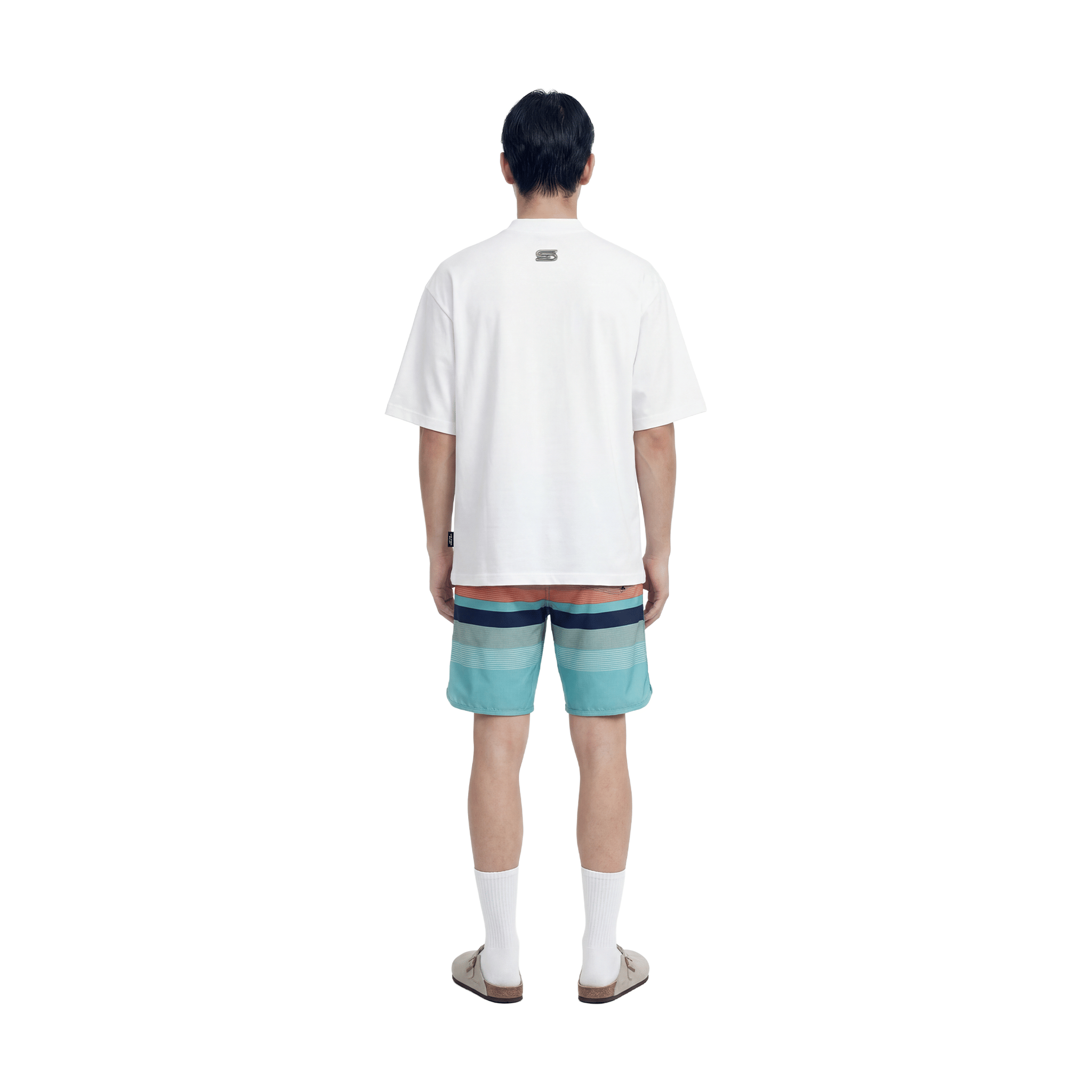 SLOWDOWN Surfing Towel Embroidery Tee White (SS26)