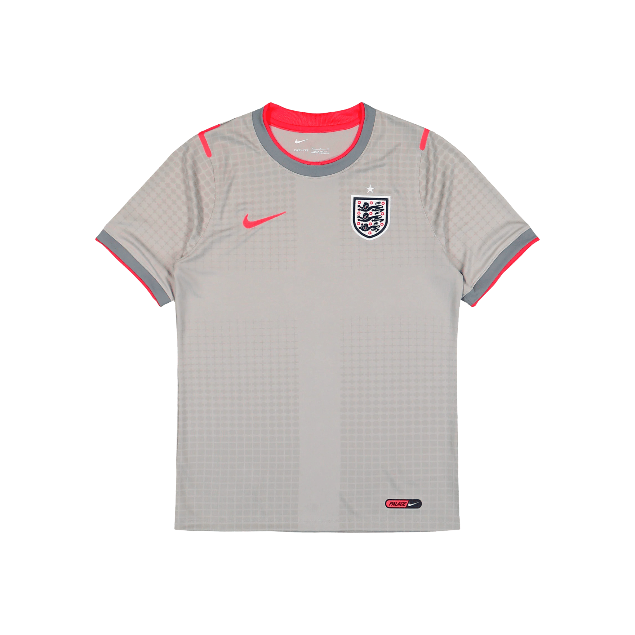 Palace Nike x Palace England Academy Pro Football Jersey Pewter Grey/Bright Crimson (SS26)