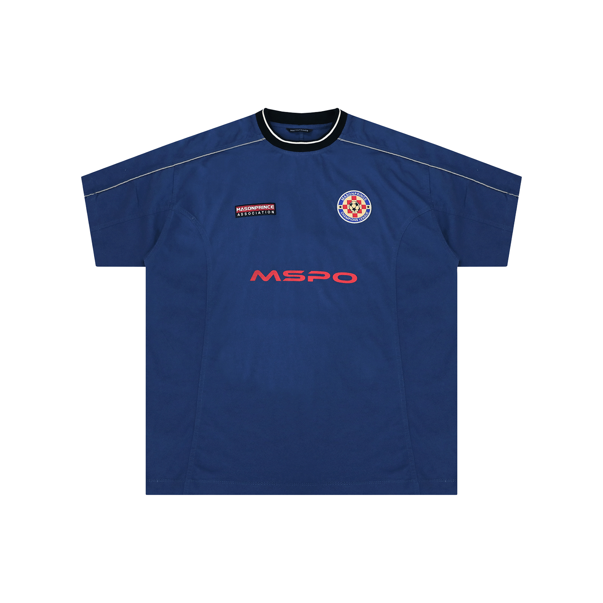 MASONPRINCE Reconstructed Appliqué Embroidery Tee Blue (SS26)