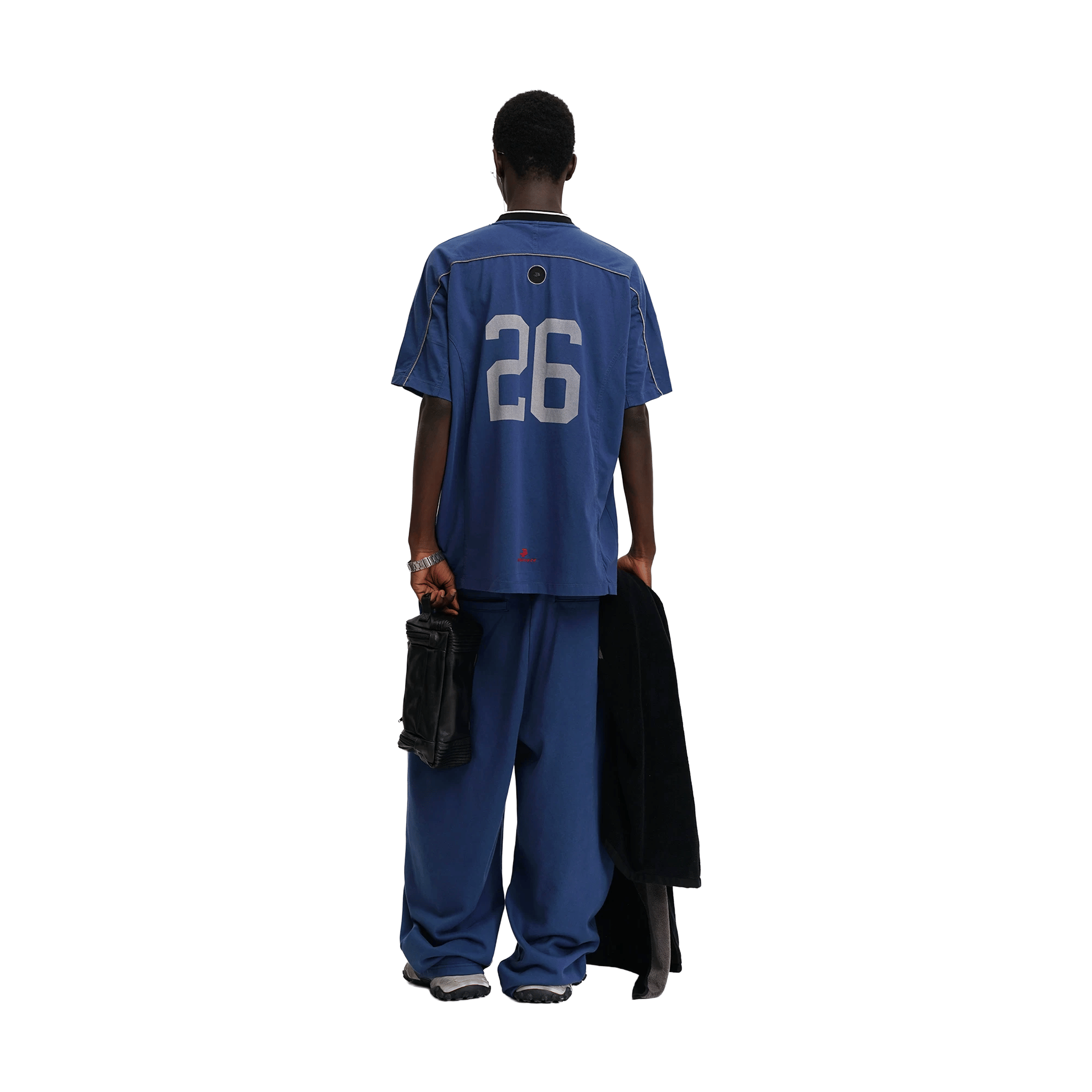 MASONPRINCE Reconstructed Appliqué Embroidery Tee Blue (SS26)