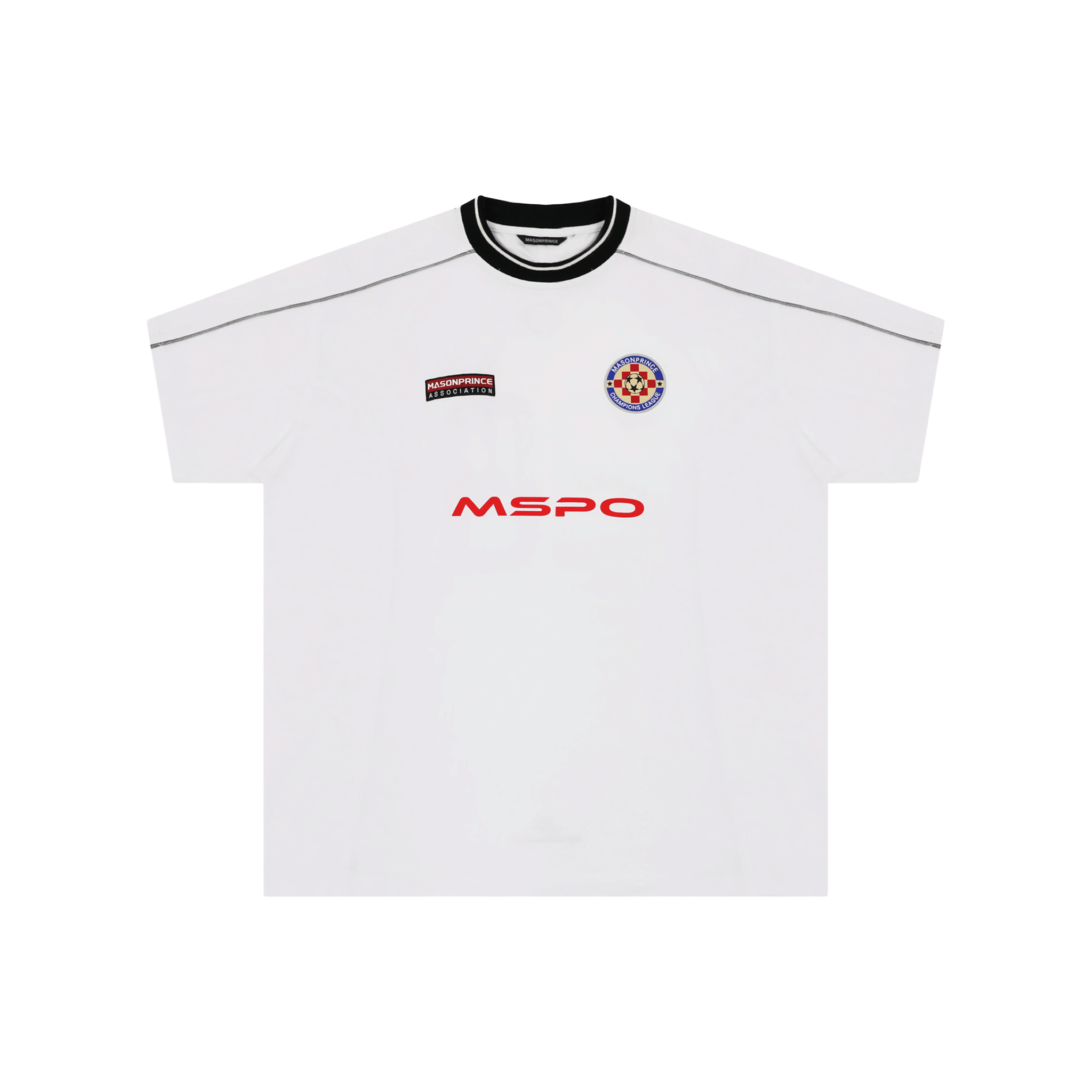 MASONPRINCE Reconstructed Appliqué Embroidery Tee White (SS26)