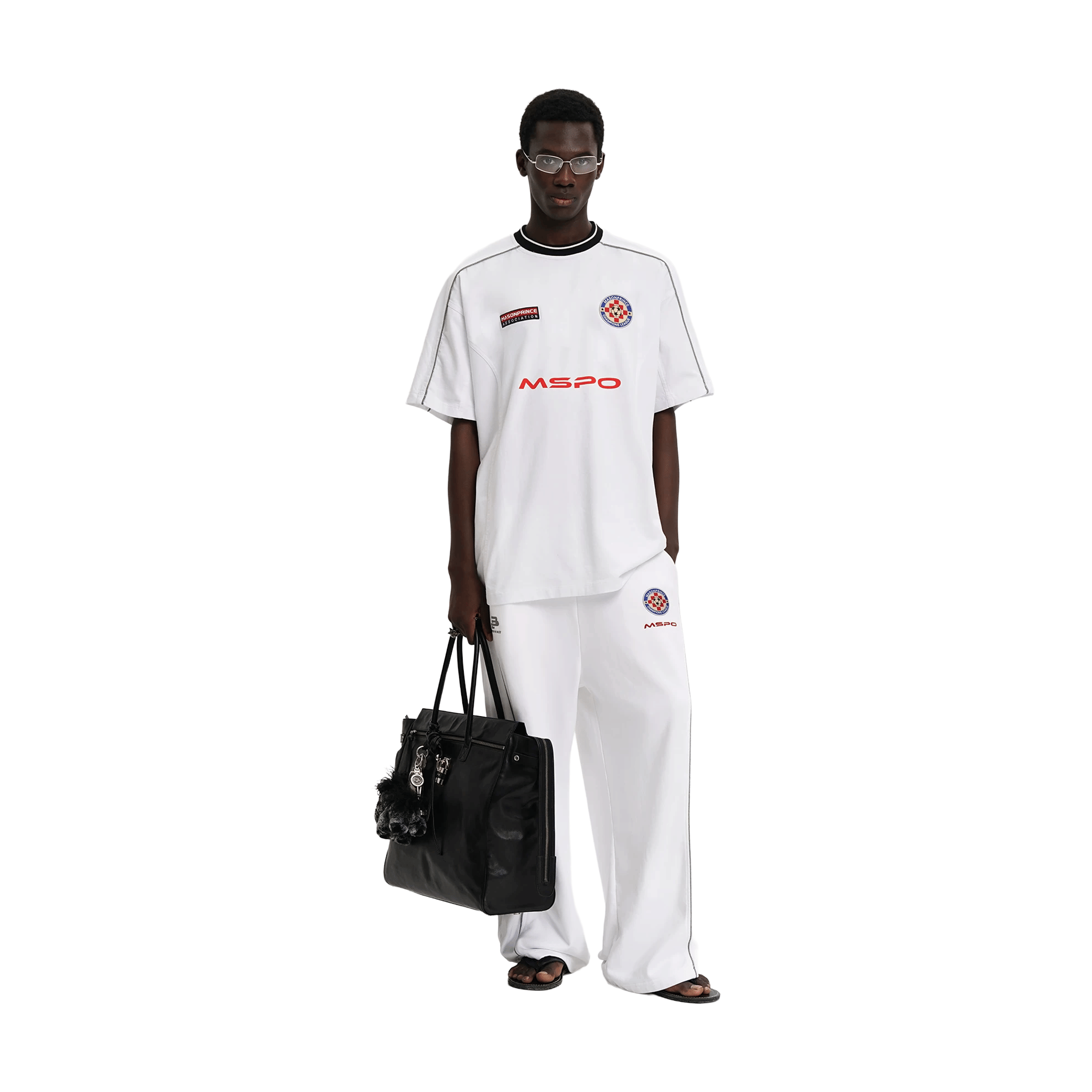 MASONPRINCE Reconstructed Appliqué Embroidery Tee White (SS26)