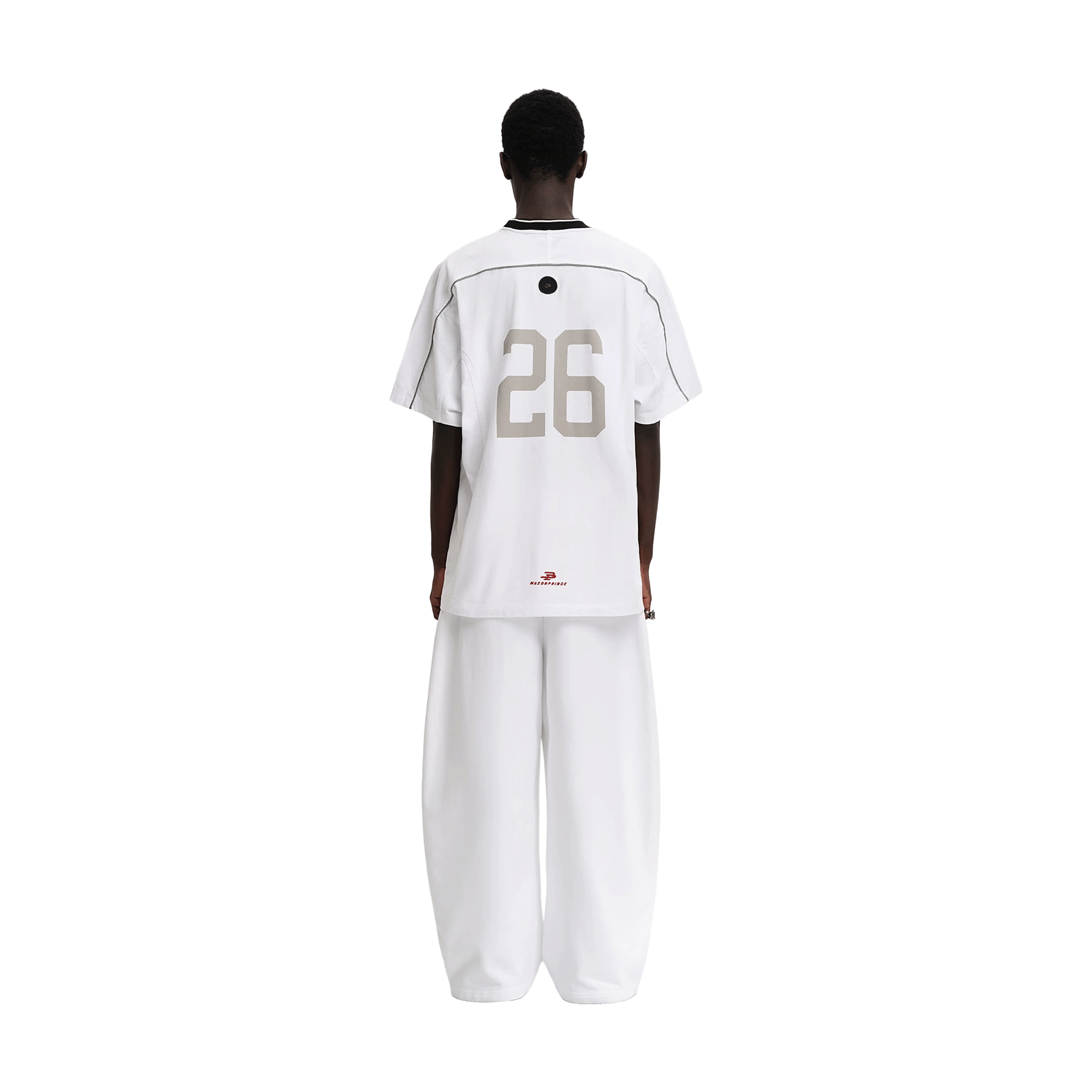 MASONPRINCE Reconstructed Appliqué Embroidery Tee White (SS26)