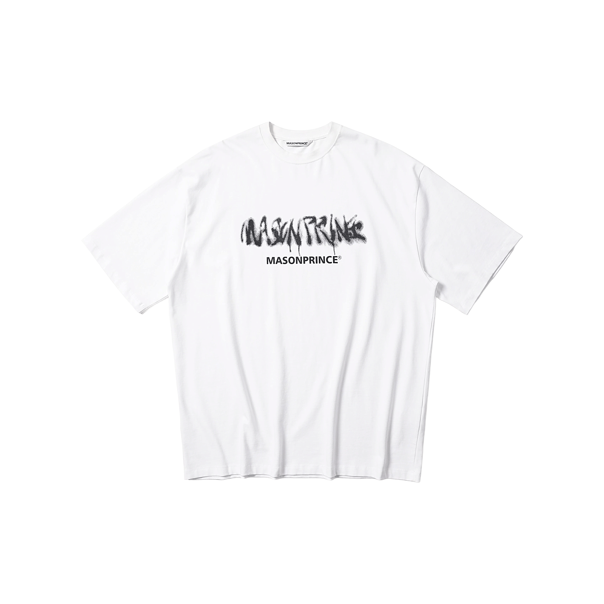 MASONPRINCE Handwritten Bullet Double Logo Short Sleeved Tee White (SS22)