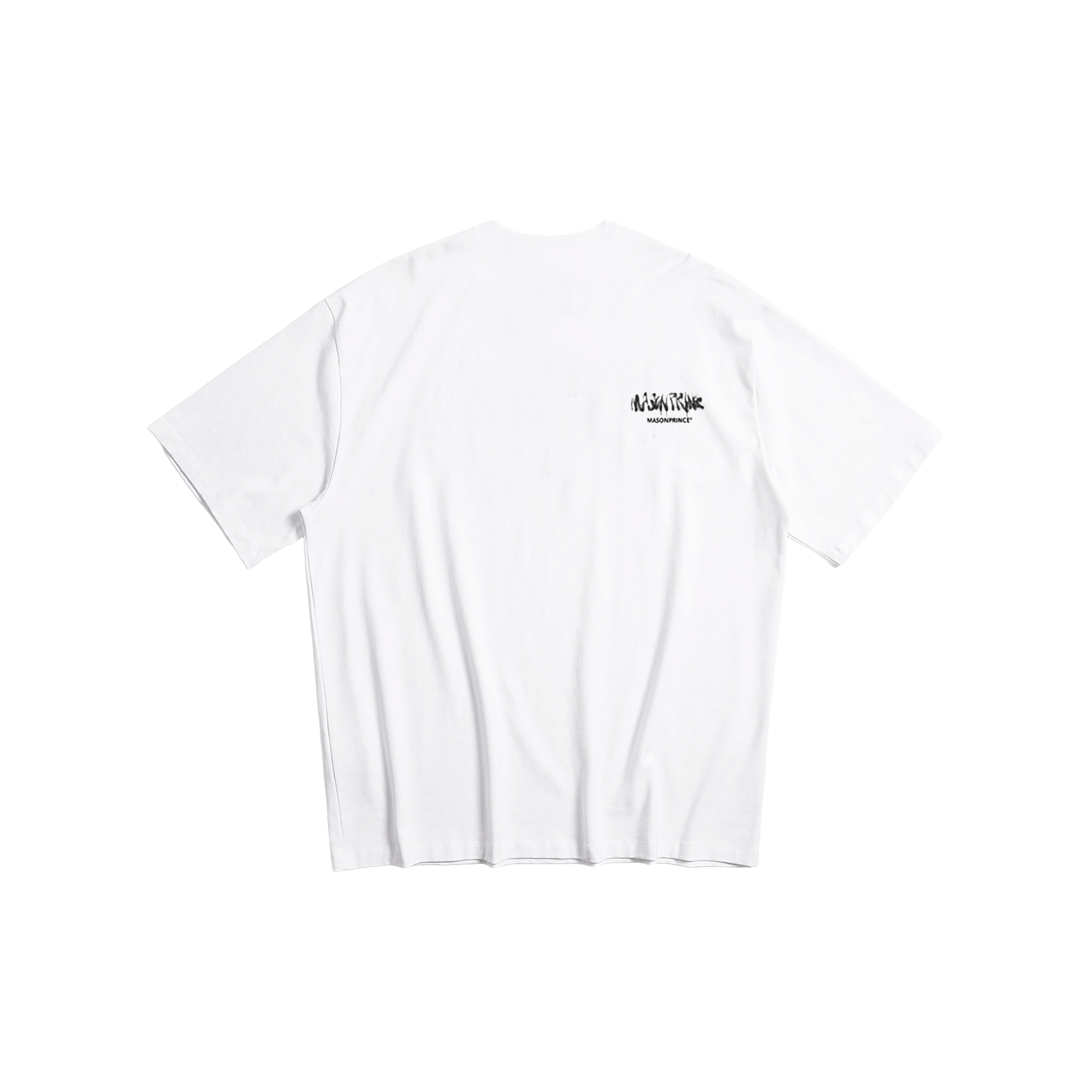 MASONPRINCE Handwritten Bullet Double Logo Short Sleeved Tee White (SS22)